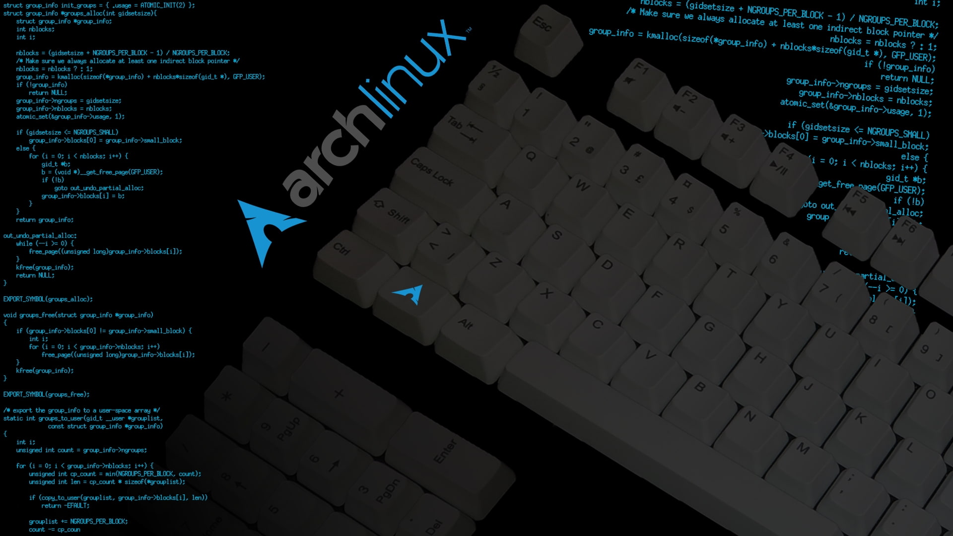 technology, hd, keyboards, x, art, 1080P, linux, arch, HD Wallpaper