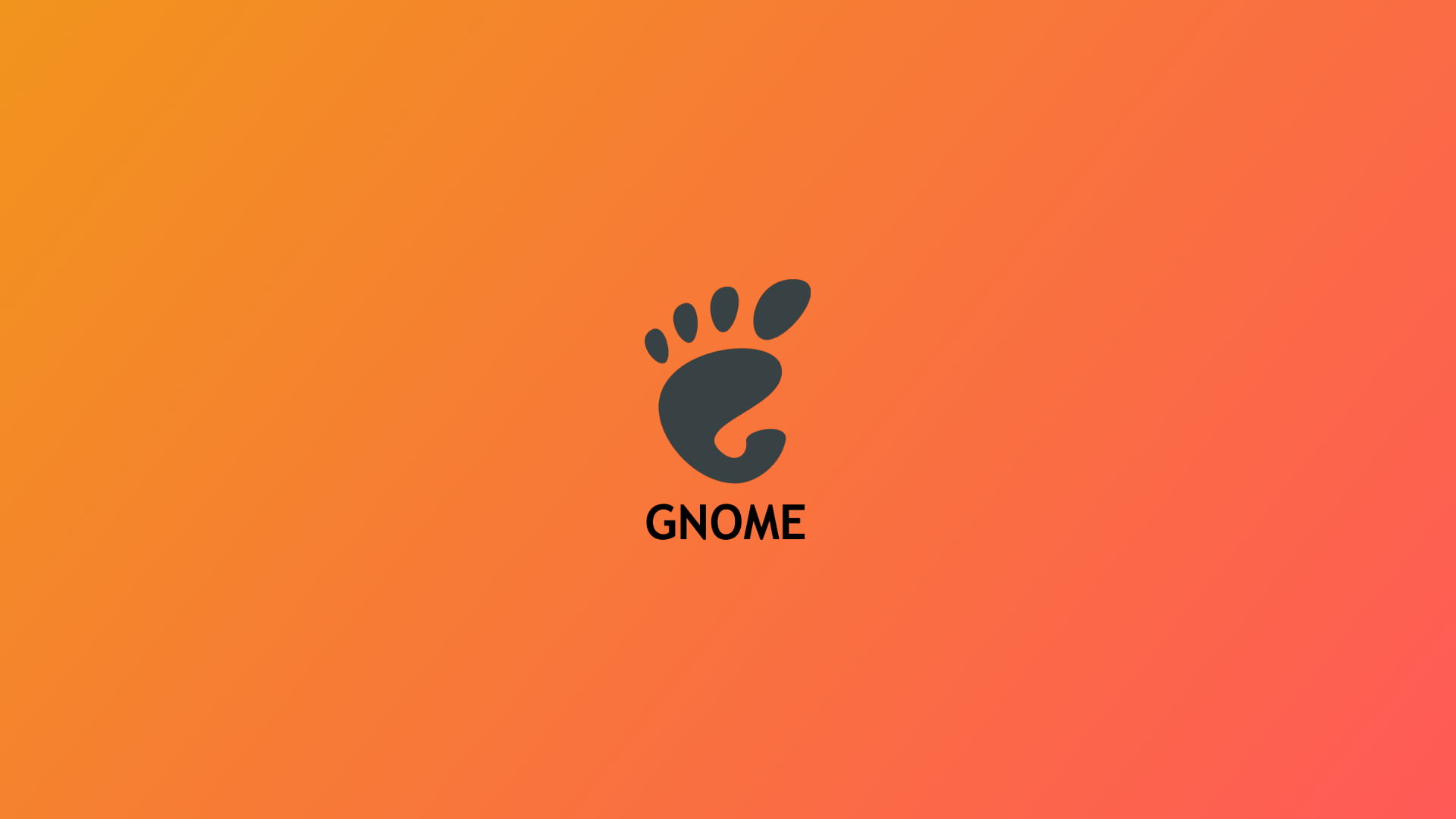 1080P, Linux, orange, logo, GNOME, abstract, HD Wallpaper