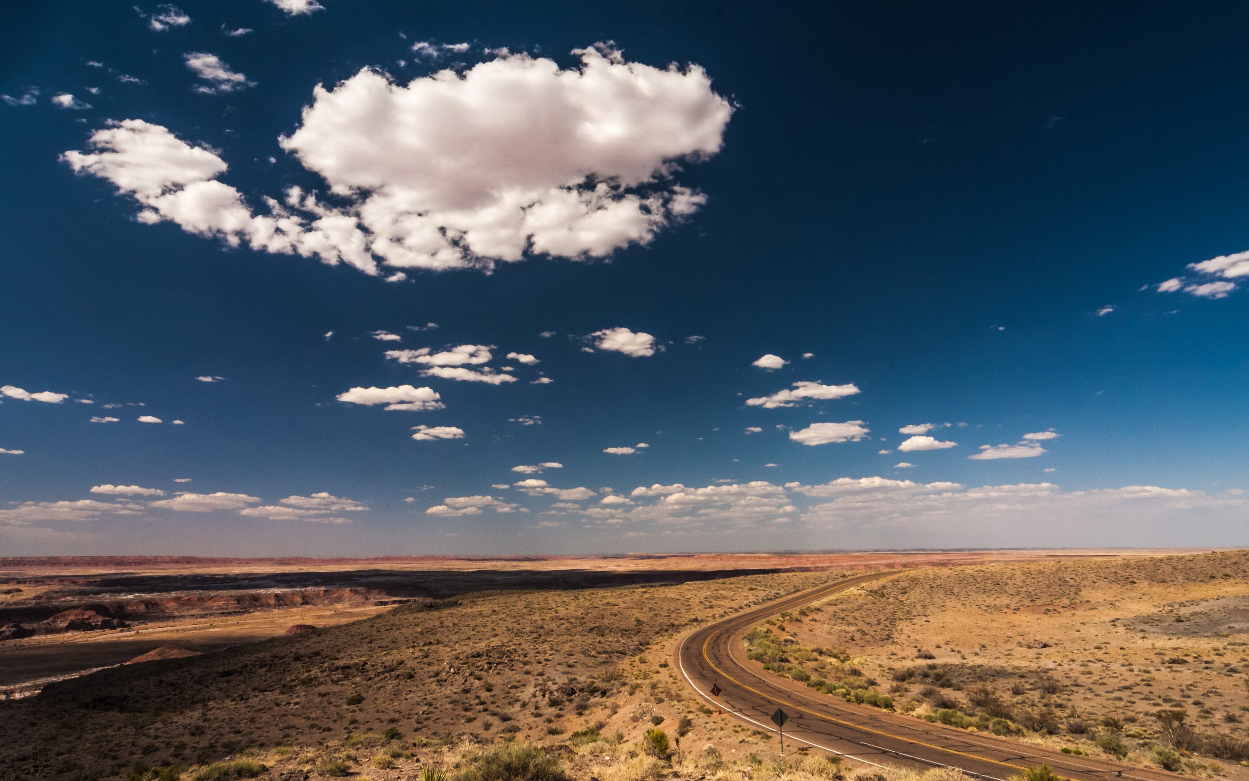 2K, road, desert, gnome, landscapes, gnu linux, HD Wallpaper