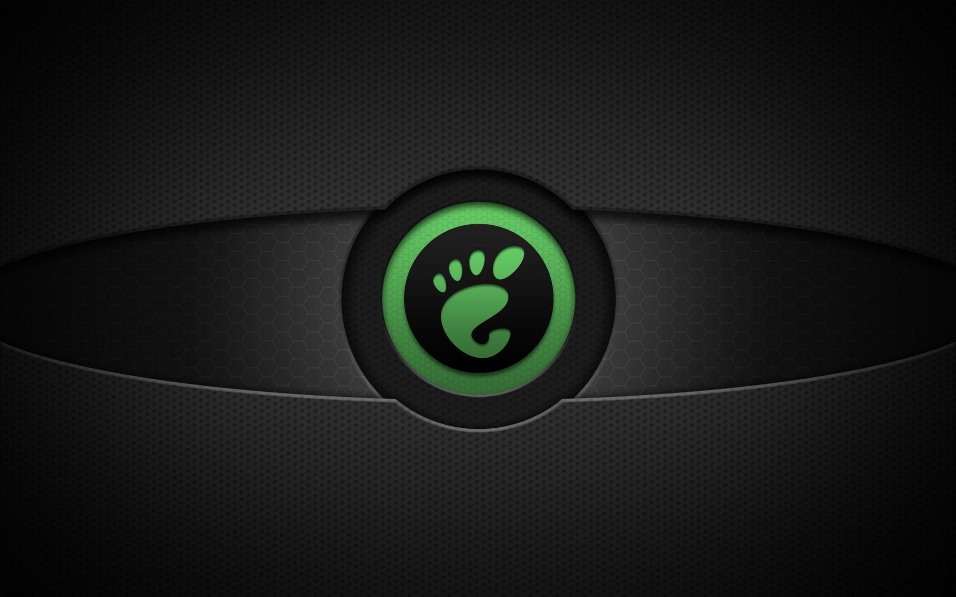 green, foot, computers, 1920x1200, logo, 1080P, black, gnome, linux, print, HD Wallpaper