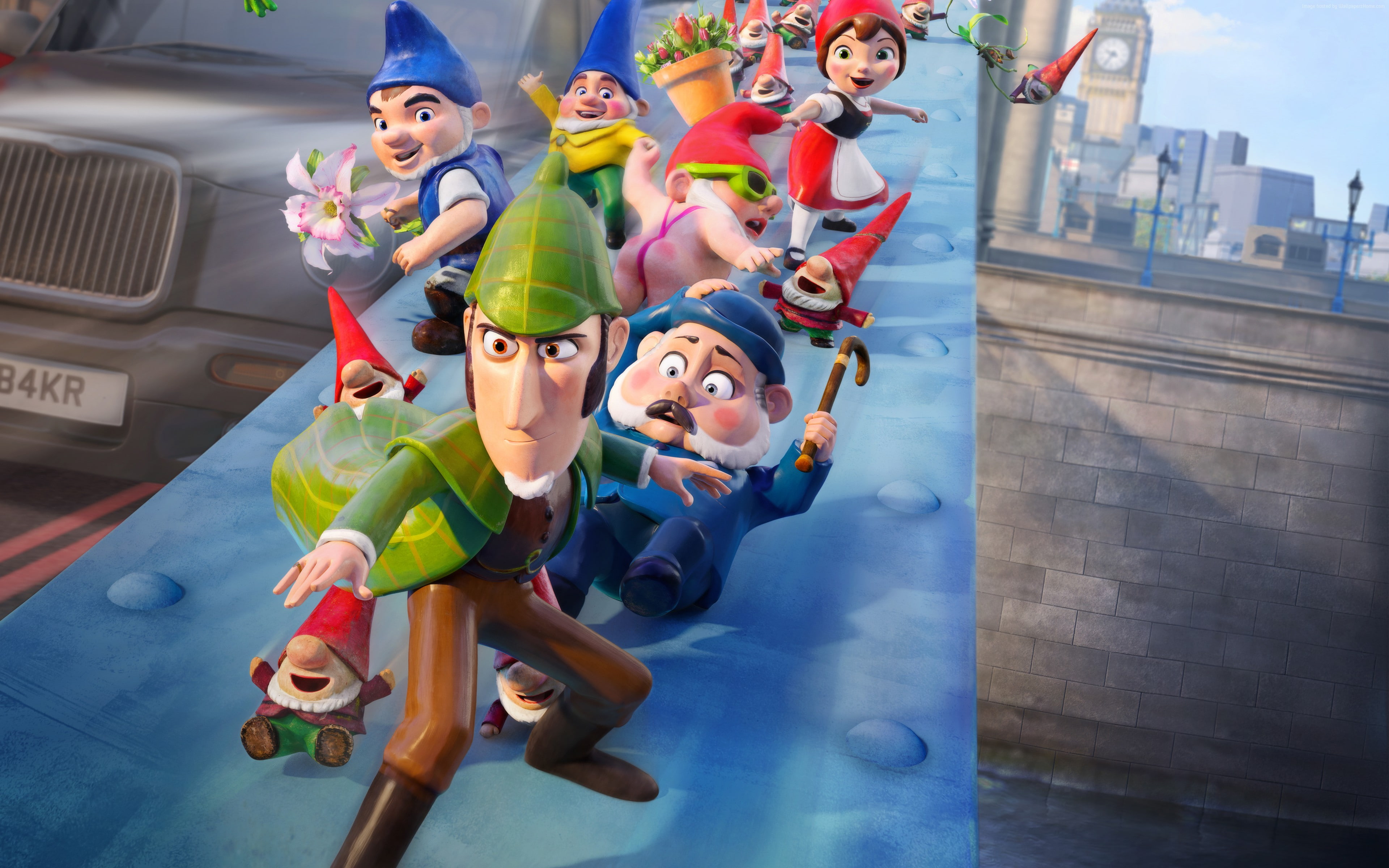 4k, 4K, Gnomeo and Juliet: Sherlock Gnomes, HD Wallpaper