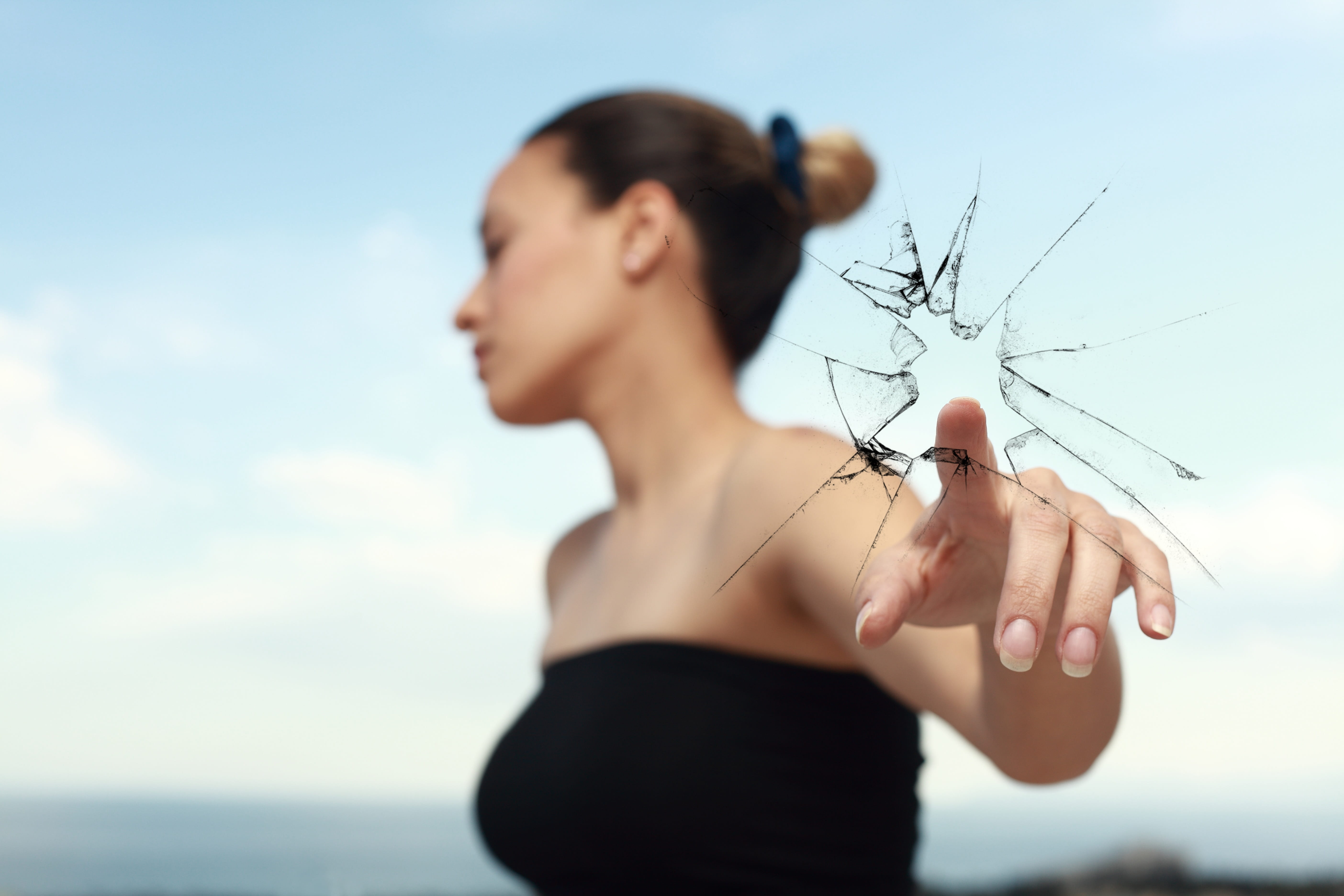 human arm, young adult, one person, the young woman, beautiful girl, the innocence, human limb, sky, women, contact, nature, top, standing, beautiful, look, HD Wallpaper