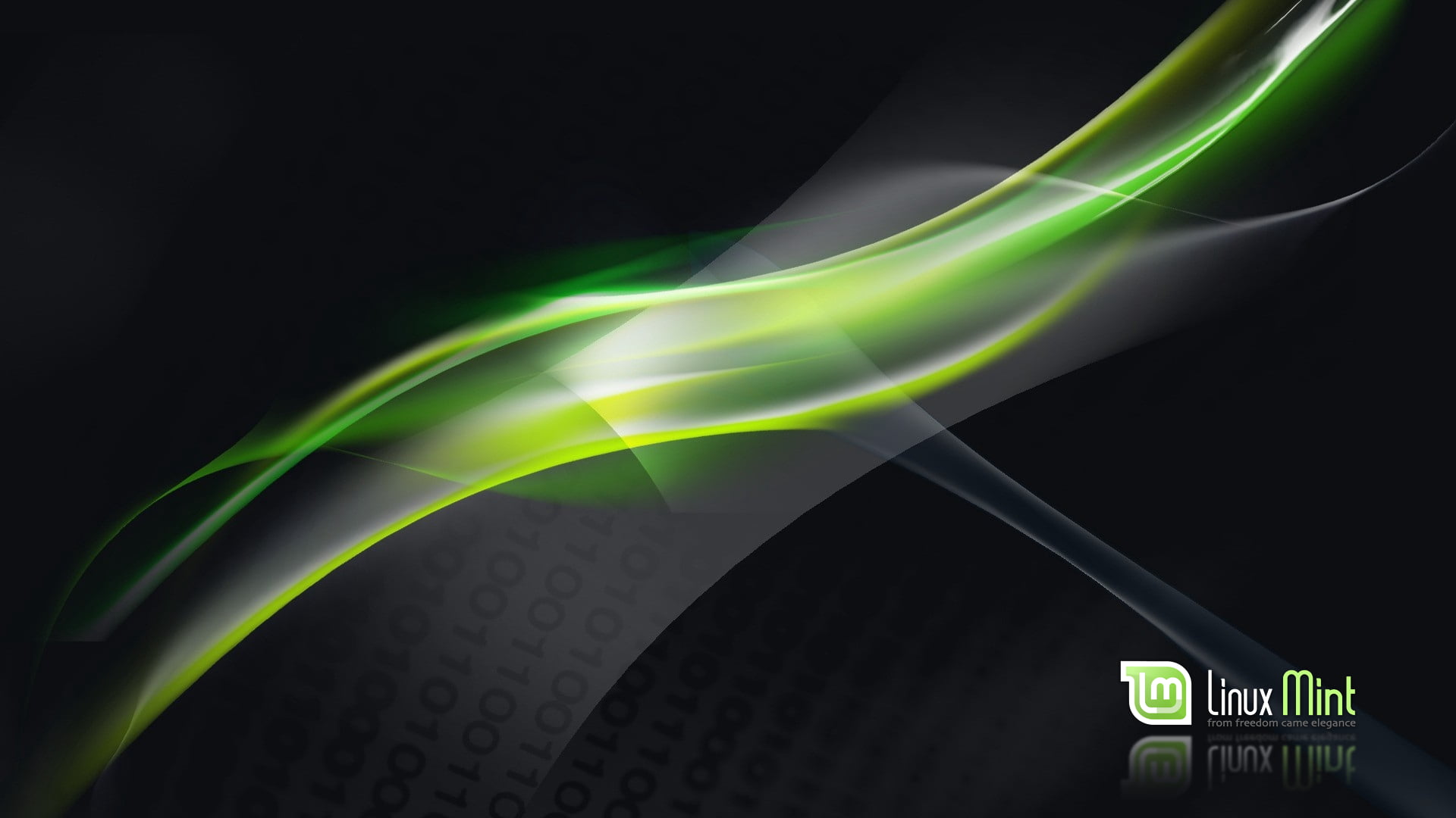 green light, Linux, computer, Linux Mint, 1080P, waveforms, HD Wallpaper