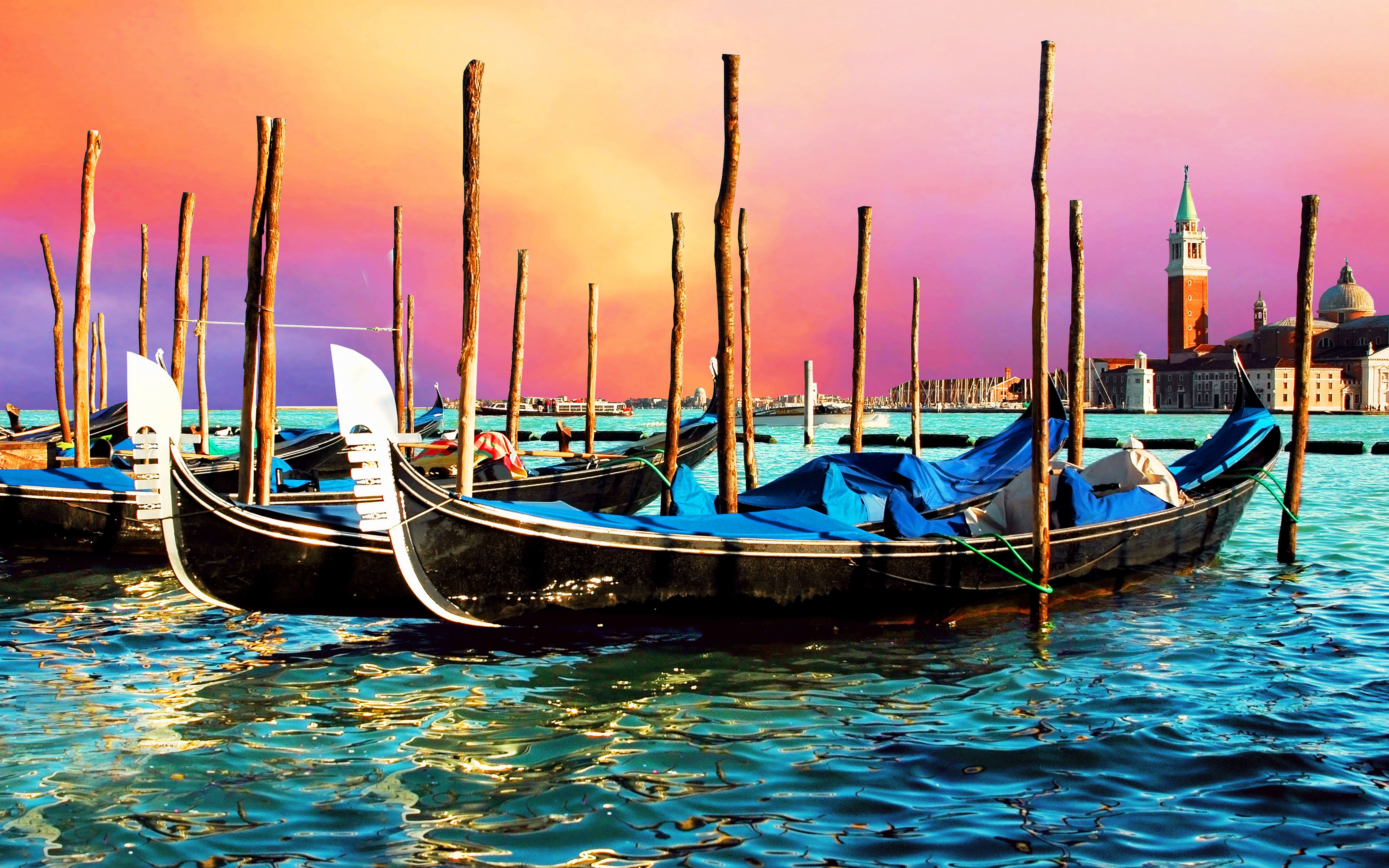 transportation, wood - material, city, moored, travel, waterfront, definition, water, best, nautical vessel, gondola - traditional boat, sky, gondola, high, HD Wallpaper