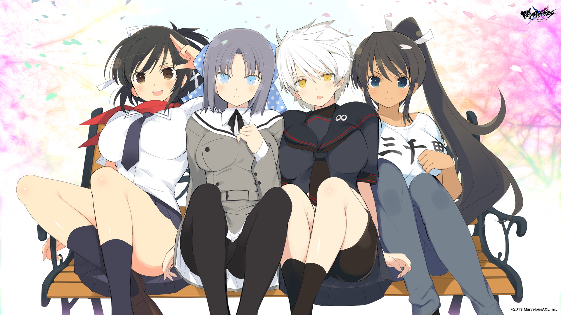Asuka (Senran Kagura), anime girls, Yumi (Senran Kagura), anime, Miyabi (Senran Kagura), 1080P, Senran Kagura, Homura (Senran Kagura), HD Wallpaper