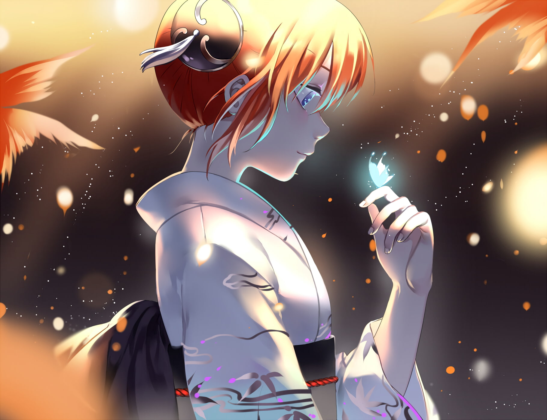 representation, human representation, anime girls, nature, adult, Kagura (Gintama), robot, side view, holding, digital composite, outdoors, technology, HD Wallpaper