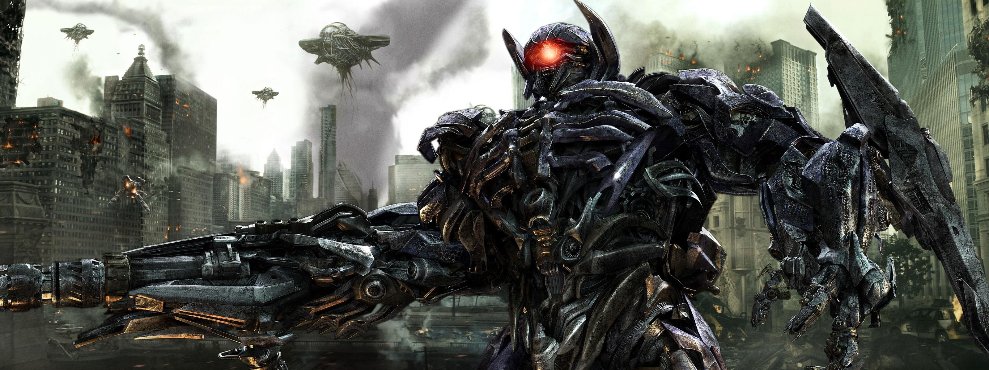 transformers, dual monitor, 2K, new, shockwave, HD Wallpaper