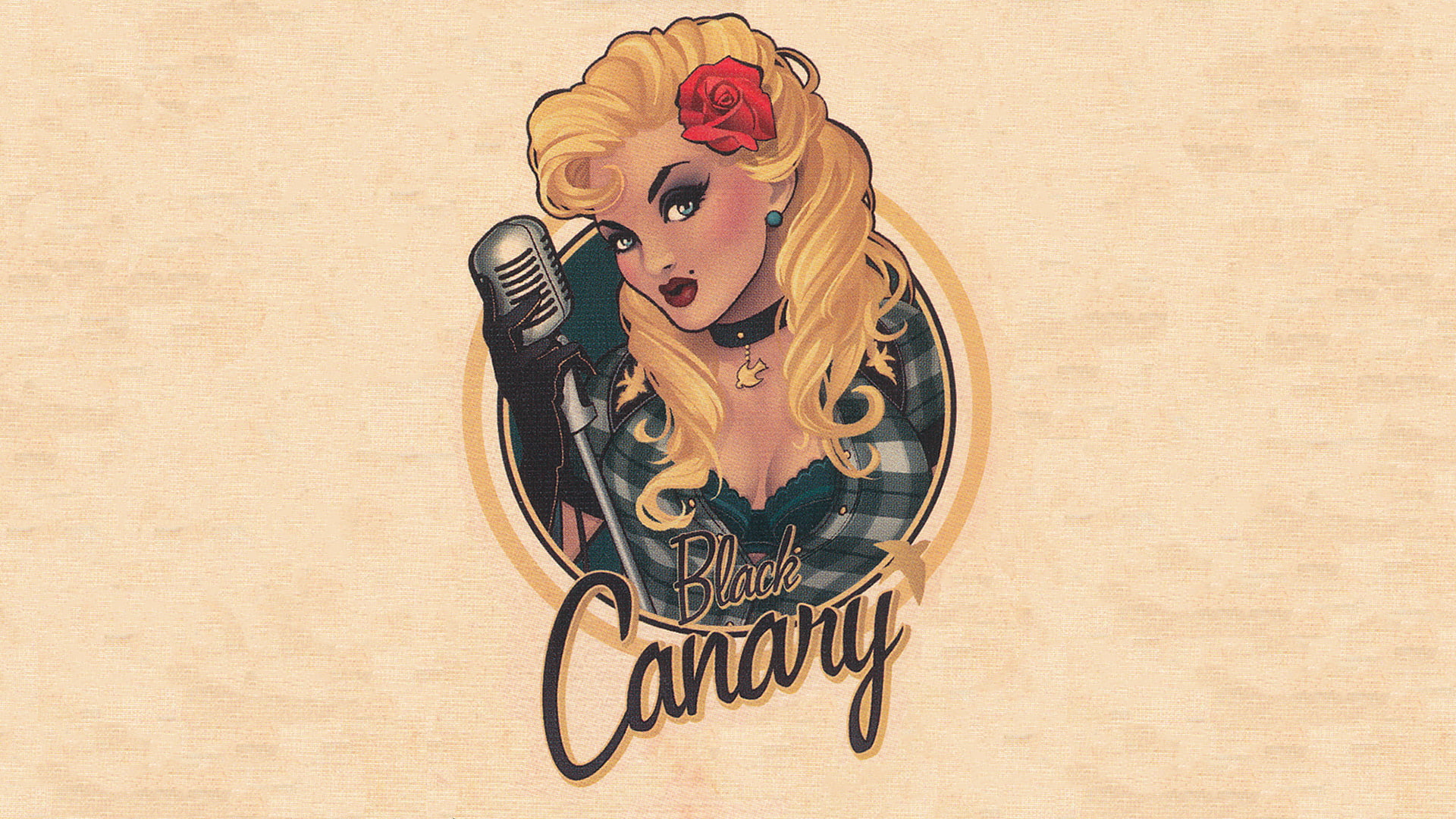 DC Comics, textured, comics, superheroines, texture, Black Canary, comic books, Bombshells, blonde, 1080P, HD Wallpaper
