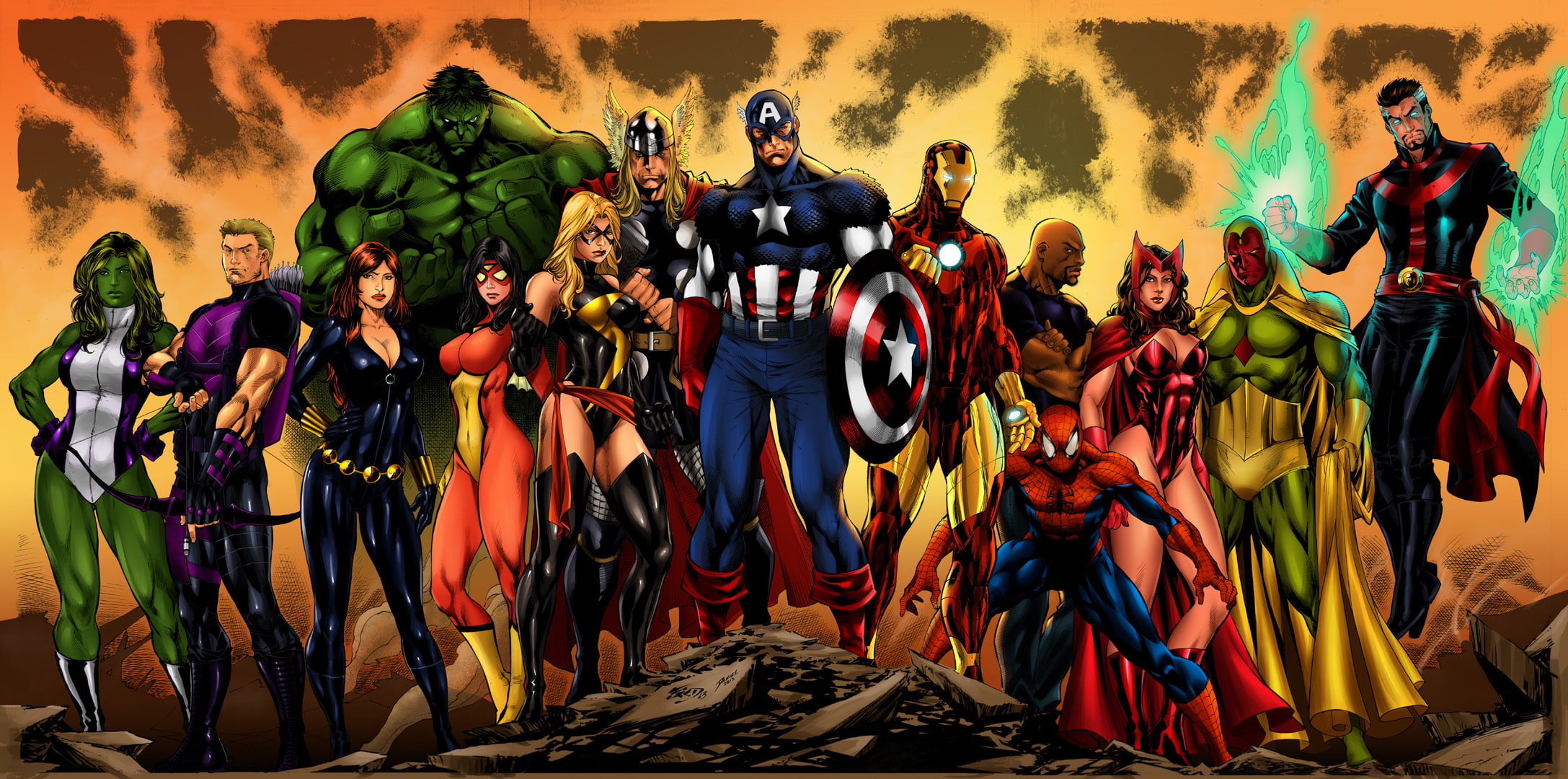 full length, black Color, clothing, spooky, real people, Iron Man, group of people, people, comic Book, horror, togetherness, men, adult, marvel, silhouette, HD Wallpaper