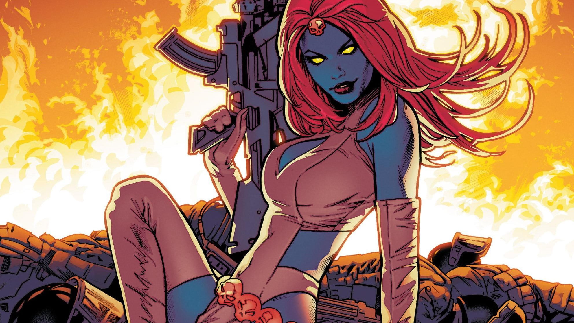 Mystique, Marvel Comics, comics, Comic Girls, comic art, comic books, 1080P, HD Wallpaper