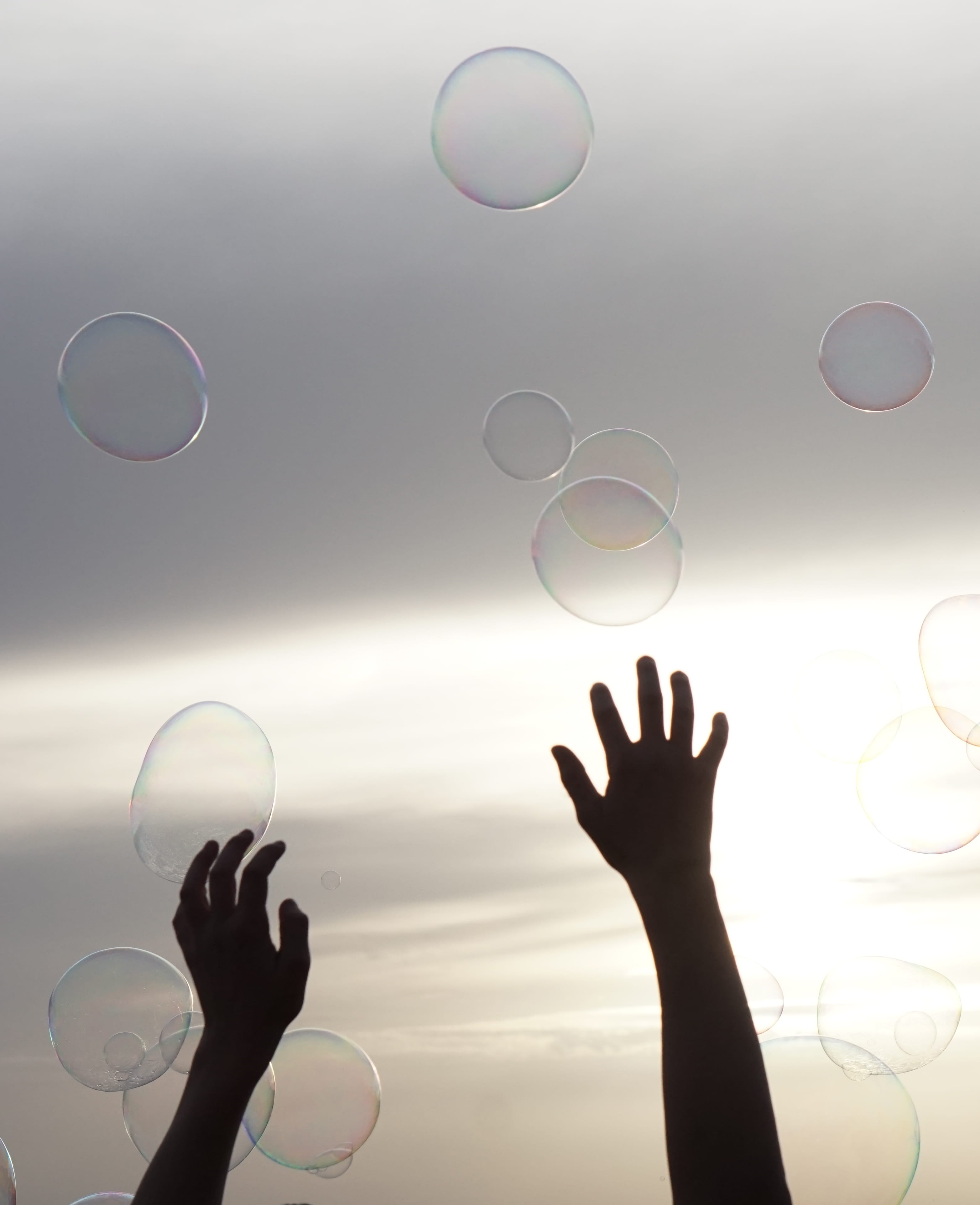 person, vulnerability, bubble wand, unrecognizable person, i have a dream, lifestyles, faible, human body part, sky, human, 4K, soft, holding, hand, one person, Phone HD Wallpaper