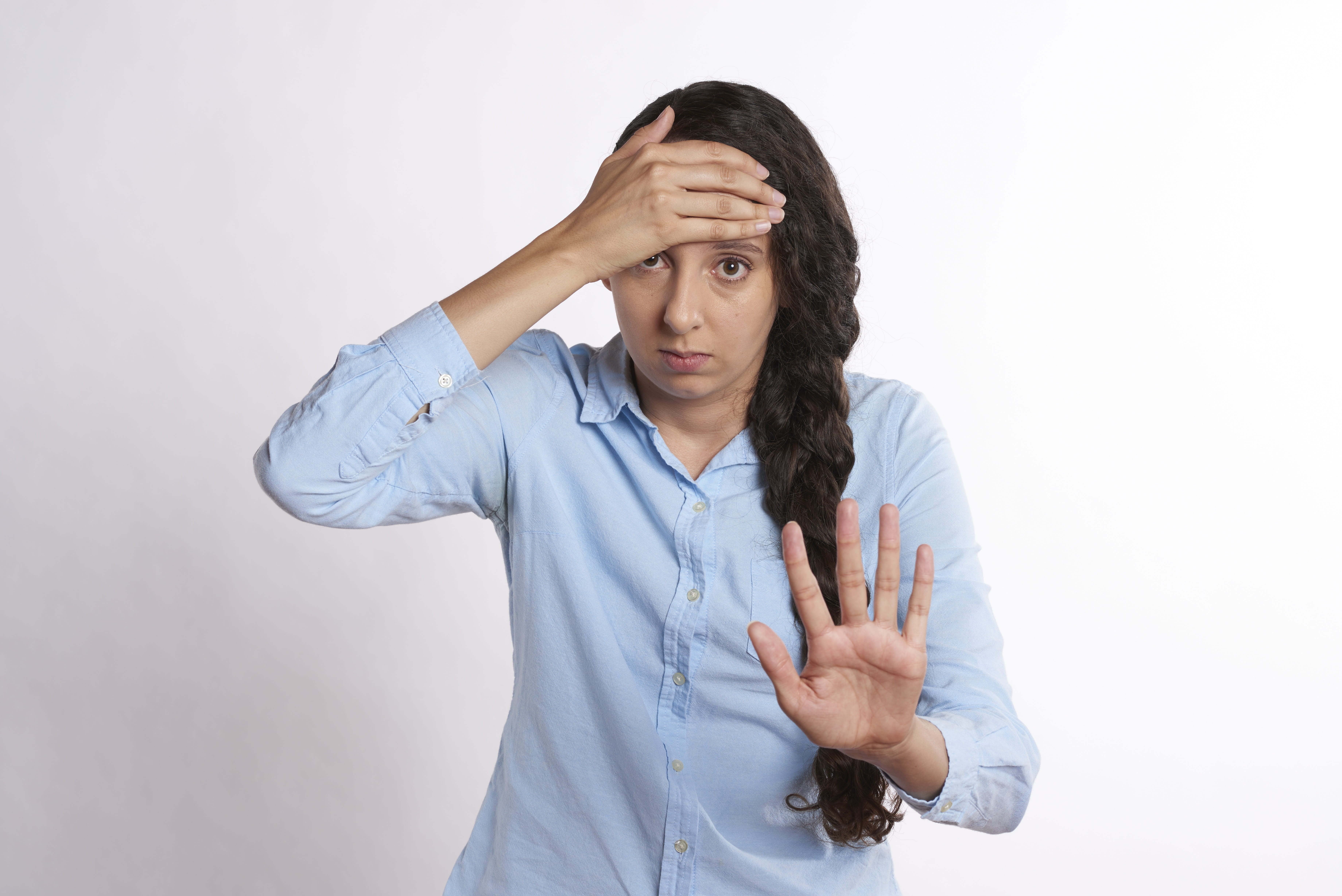 studio shot, growth, beautiful, casual clothing, desktop, sadness, company, organizational, emotion, management, stop gesture, indoors, office, ear, upset, HD Wallpaper