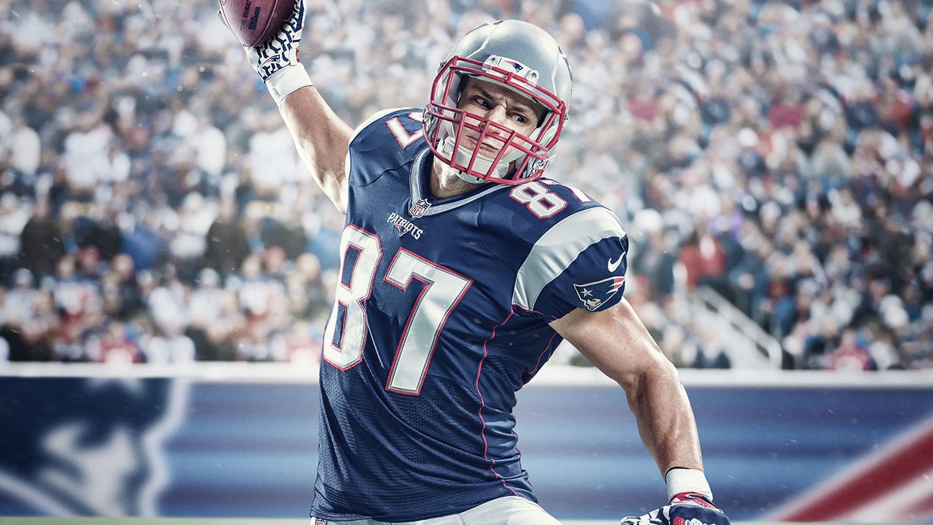 outdoors, event, sport, sportsman, focus on foreground, american football player, clothing, spectator, football, men, poster, video games, american football - sport, HD Wallpaper
