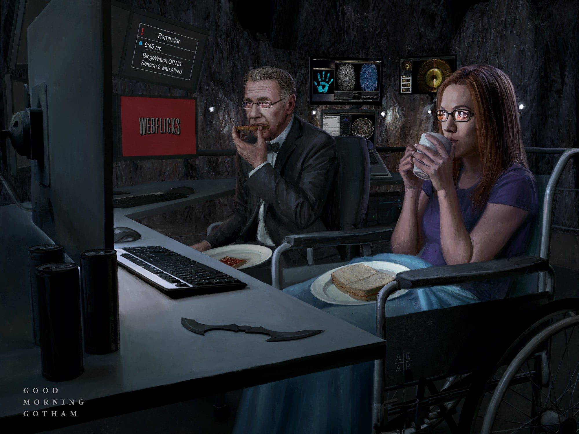 females, people, jacket, young adult, computer, art, DC Comics, s, suit, conquering adversity, technology, Batcave, emotion, comics, males, table, digital, HD Wallpaper