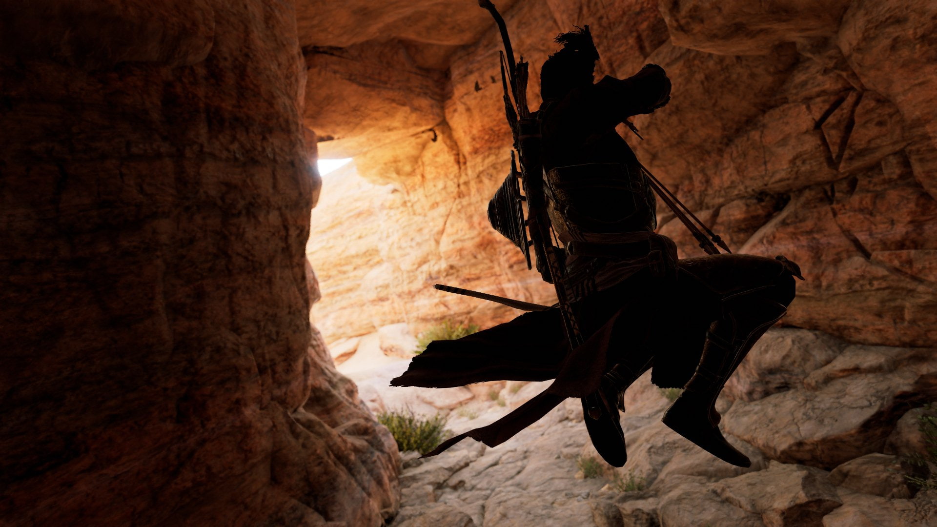 Assassins Creed: Origins, video games, mountain, one person, rock - object, strength, outdoors, adventure, extreme sports, conquering adversity, skill, HD Wallpaper