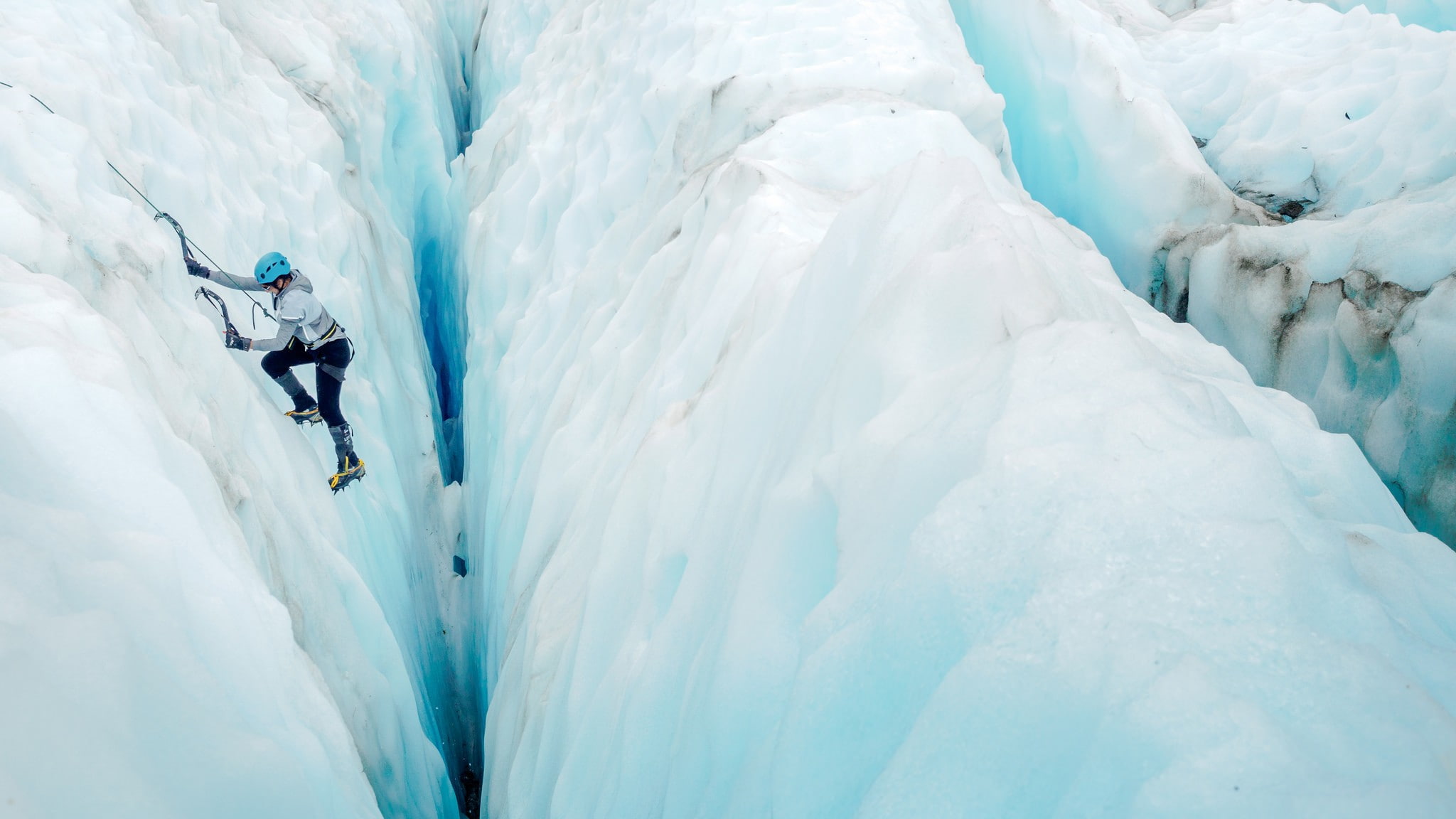 winter, sports, 1080P, full length, one person, challenge, leisure activity, glacier, adventure, outdoors, extreme sports, cold temperature, nature, snow, HD Wallpaper