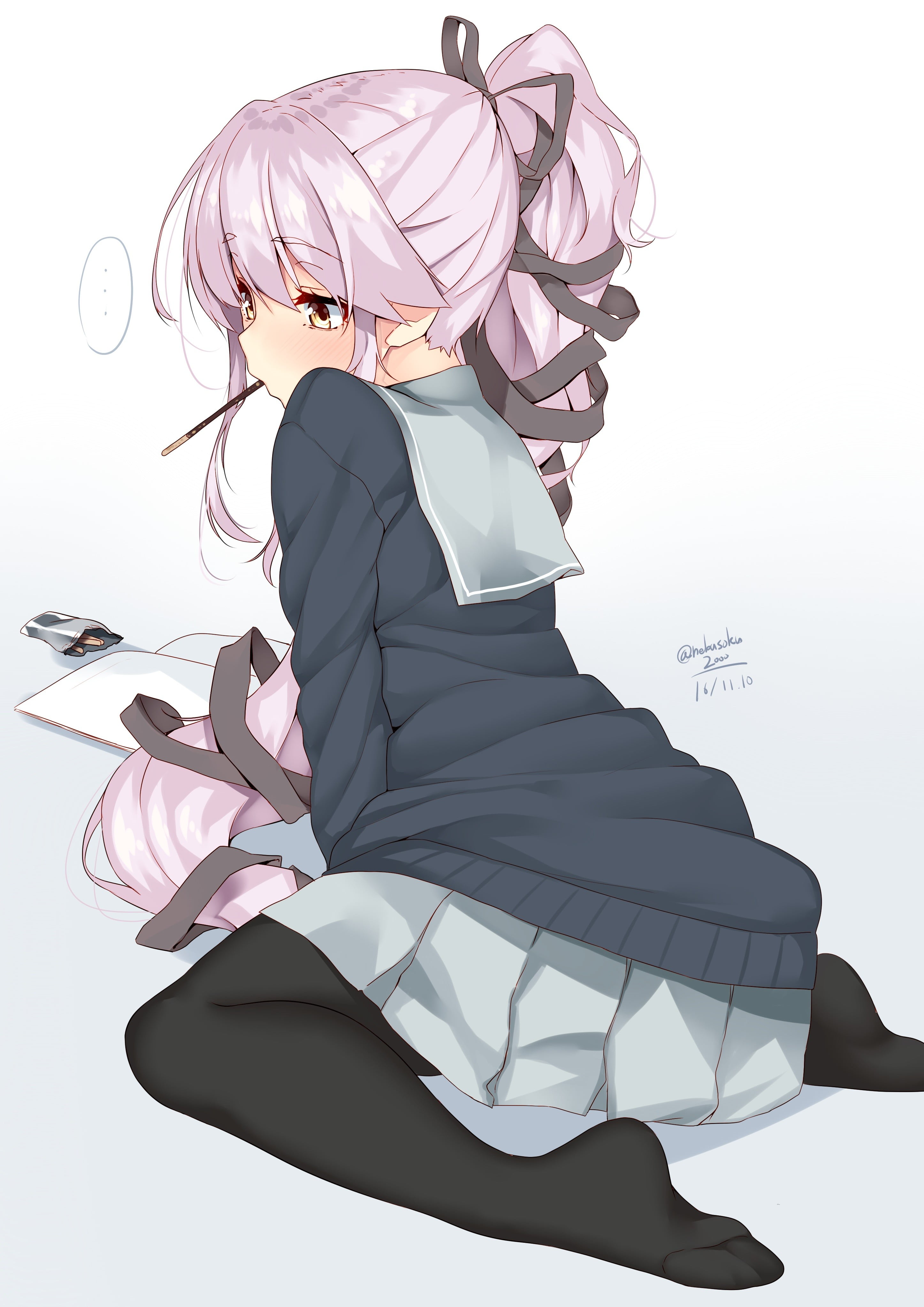 one person, business person, anime, exhaustion, adult, emotion, hairstyle, young adult, feet, portrait, hair, emotional stress, pink hair, indoors, Kantai Collection, Phone HD Wallpaper