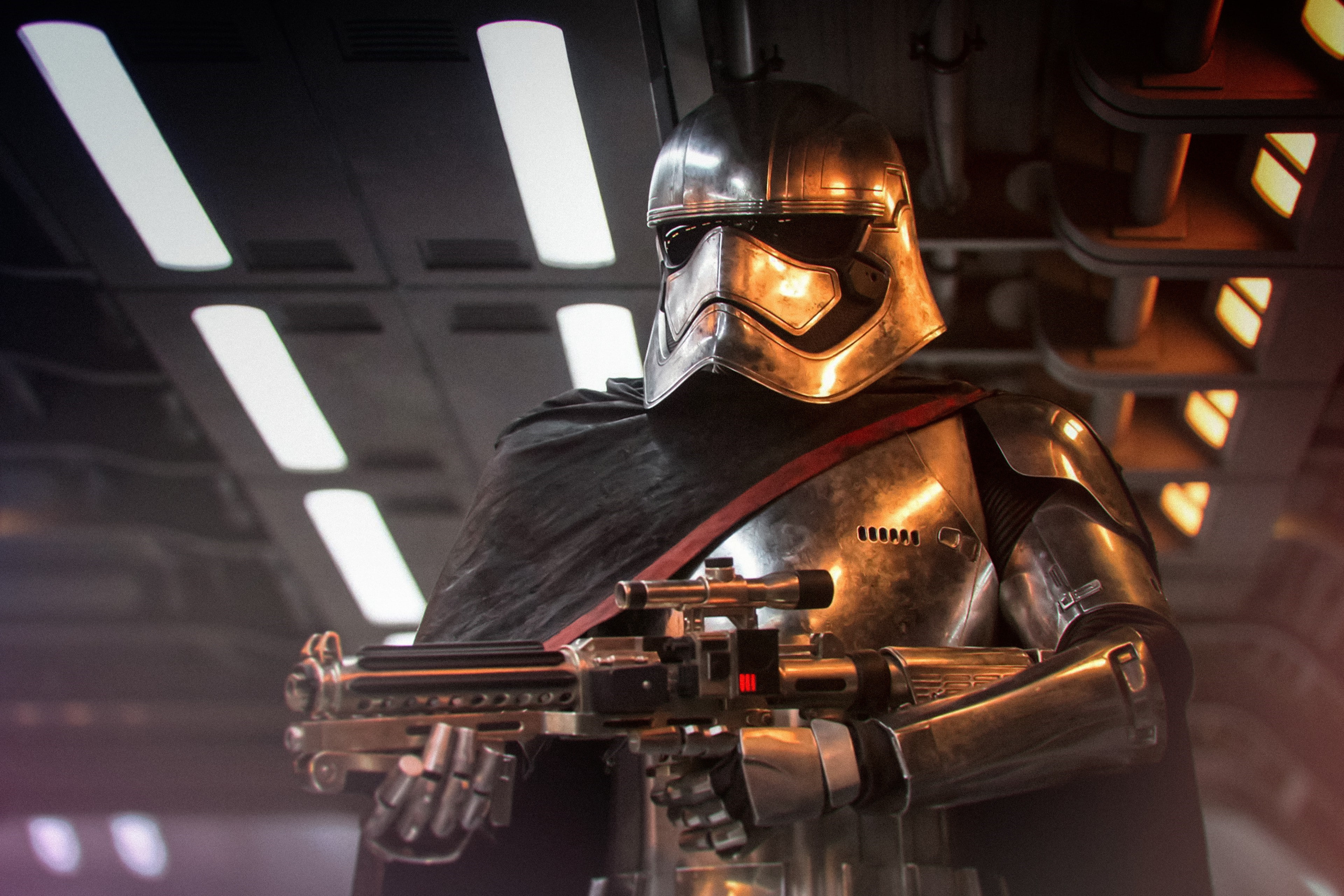 star wars stormtrooper armor blaster science fiction futuristic star wars episode vii the force awakens, 4K, HD Wallpaper
