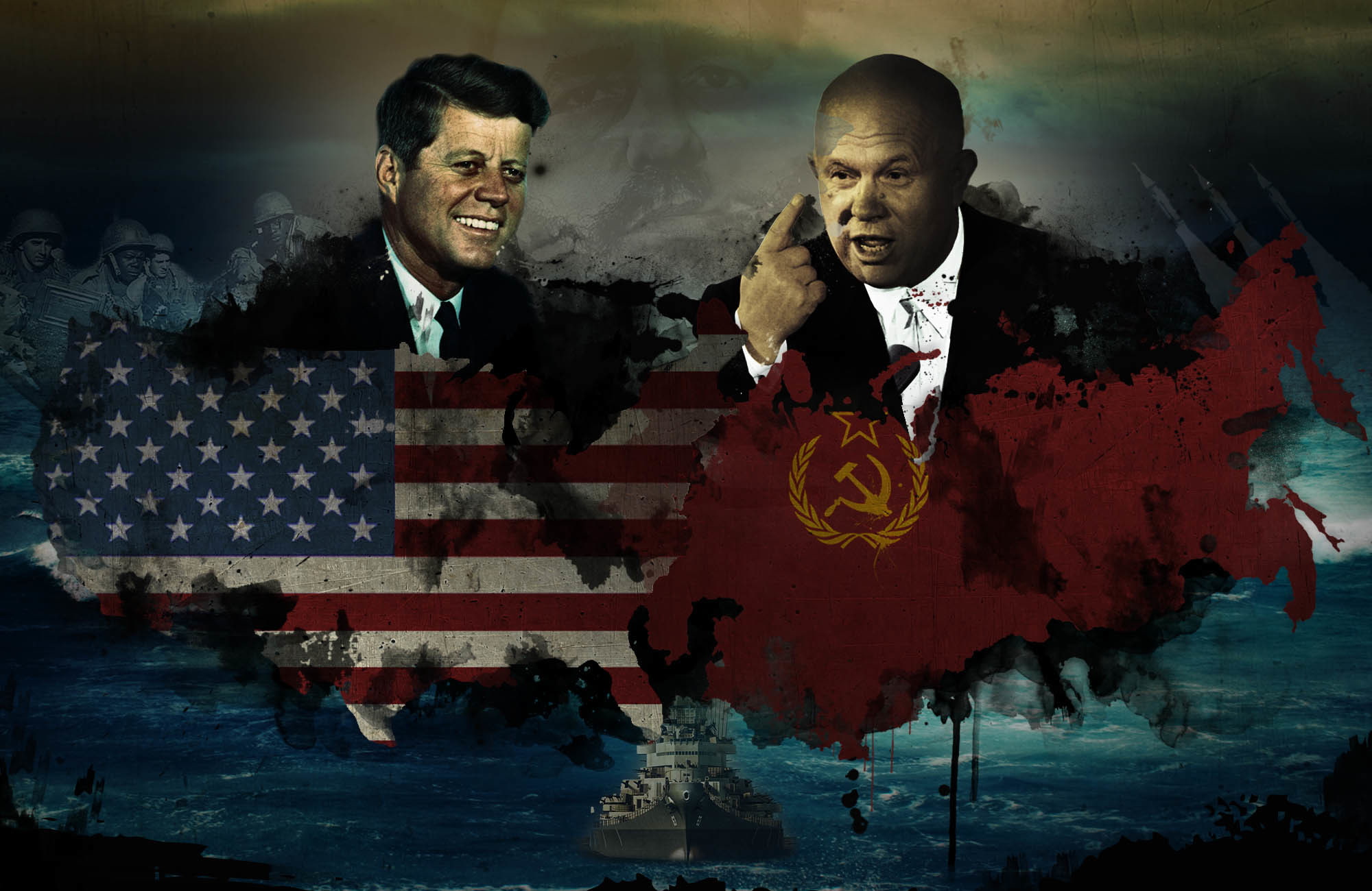 front view, soviet, togetherness, conflict, celebration, first, emotion, President, Secretary, adult, map, union, USA, Kennedy, country, S., smiling, well-dressed, HD Wallpaper