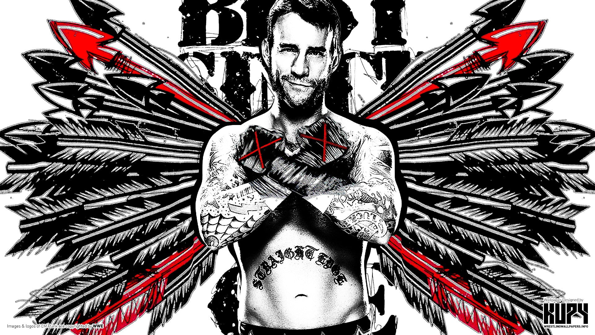 CM Punk, WWE, 1080P, shirtless, wrestling, HD Wallpaper