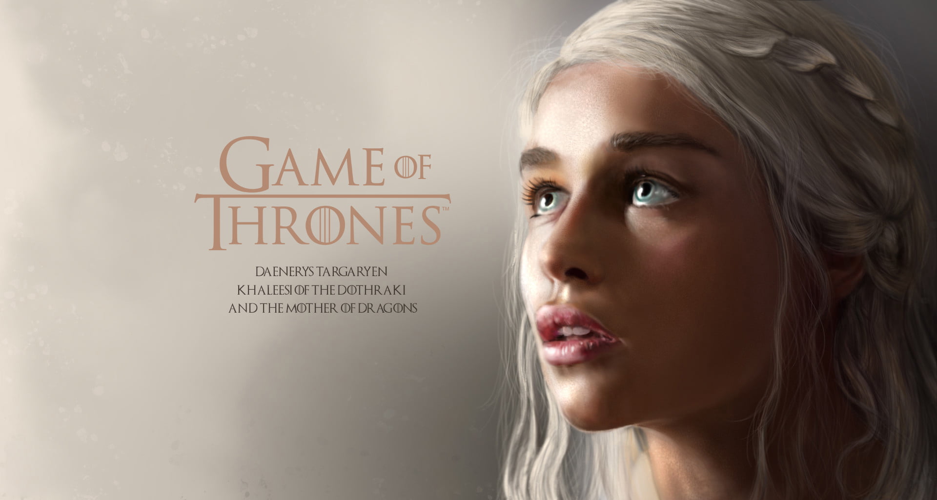 tv series, 1080P, Daenerys Targaryen, HBO, George R. R. Martin, digital art, mother of dragons, Game of Thrones, Emilia Clarke, HD Wallpaper