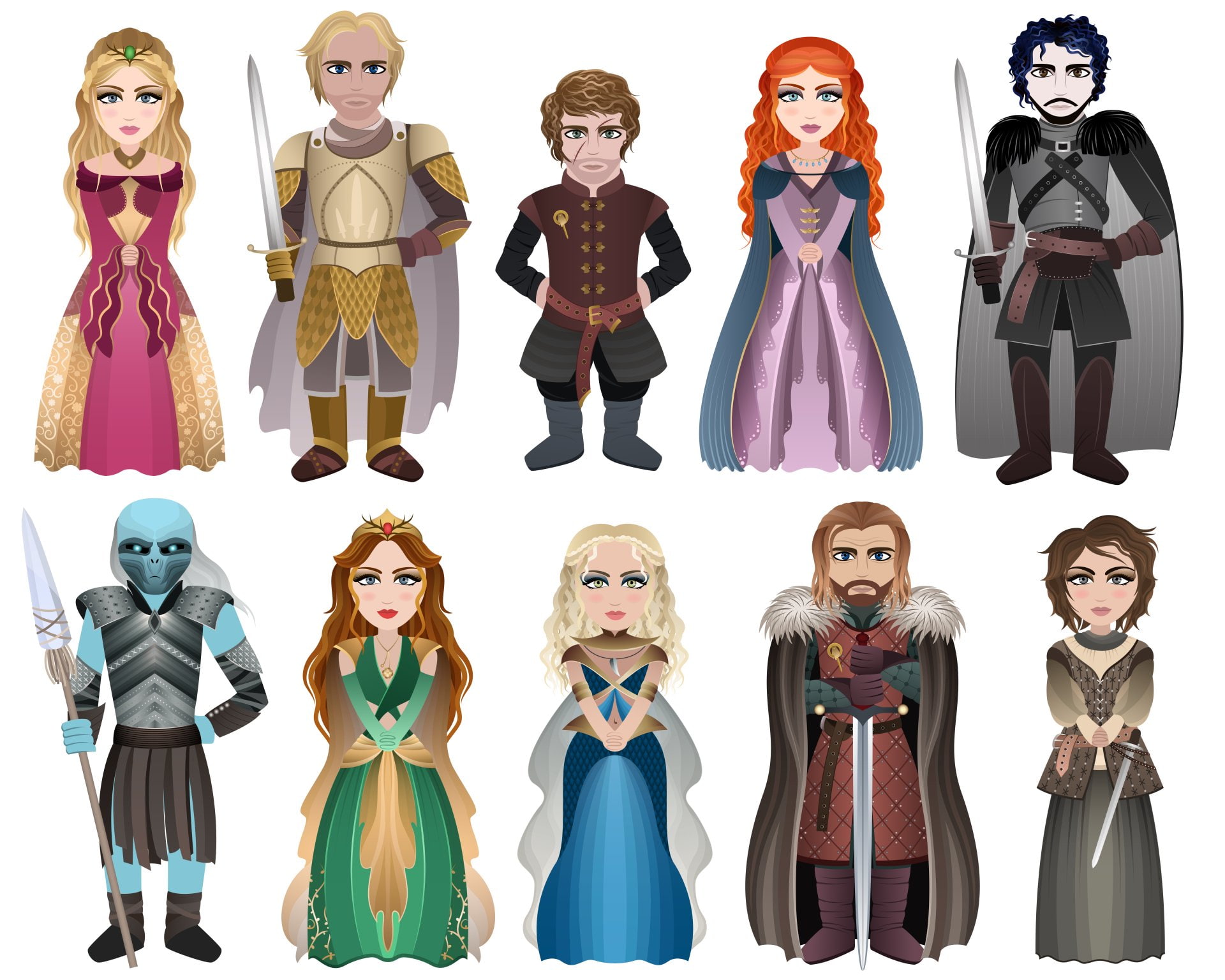 Game Of Thrones, 1080P, Cersei Lannister, Eddard Stark, Sansa Stark, Arya Stark, Jon Snow, Daenerys Targaryen, Jaime Lannister, Margaery Tyrell, TV Show, HD Wallpaper