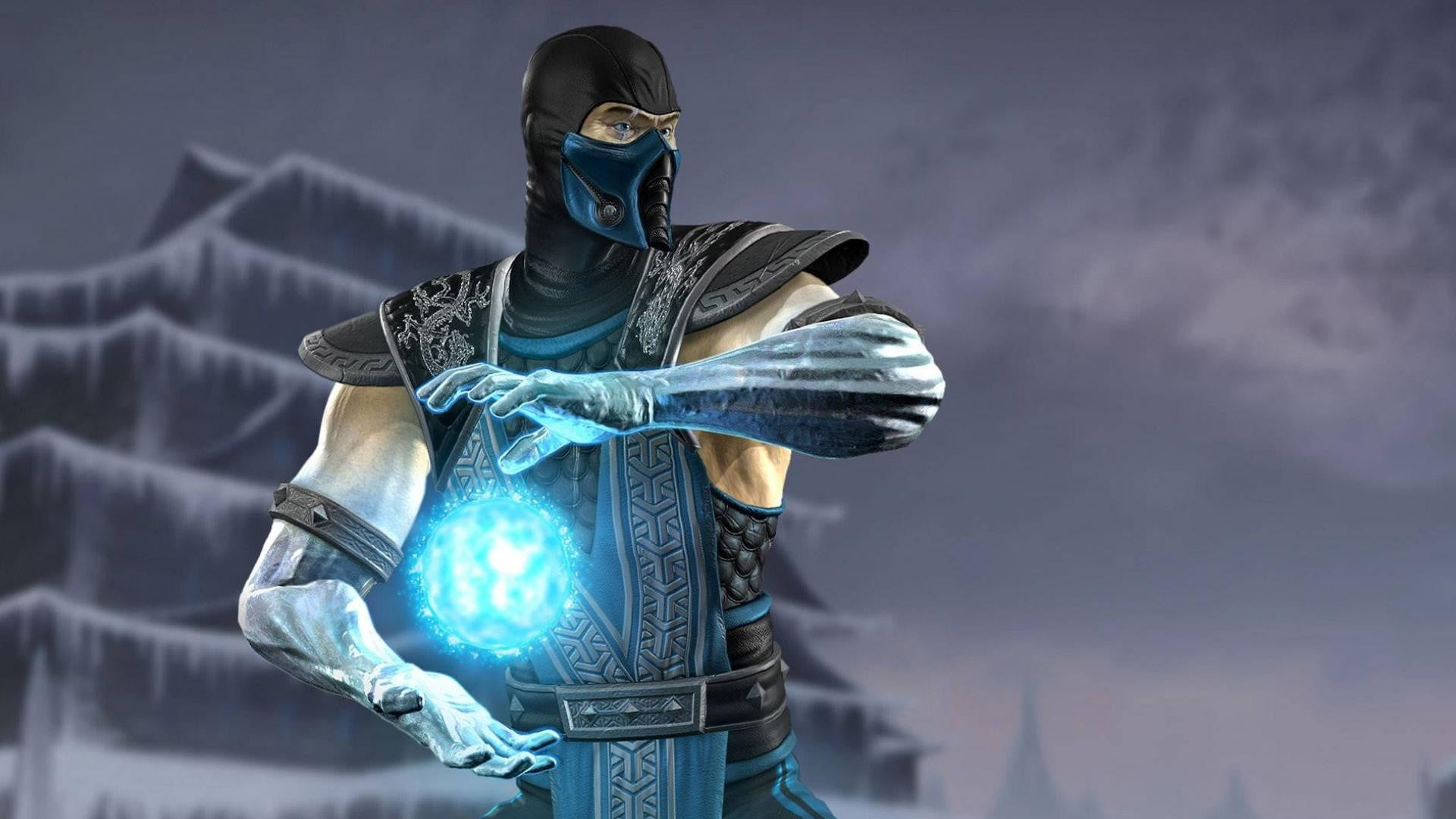  human representation, holding, male likeness, front view, mortal, art and craft, standing, kombat, mask, security, illuminated, 1080P, subzero, HD Wallpaper