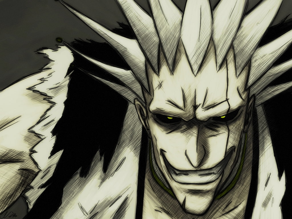 anime, art, 480P, hd, zaraki, kenpachi, fan, x, Zaraki Kenpachi, sketches, bleach, HD Wallpaper