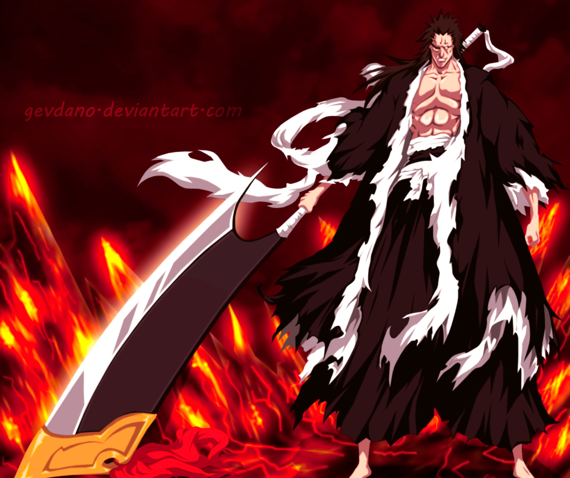 Bleach, Kenpachi Zaraki, 1080P, HD Wallpaper