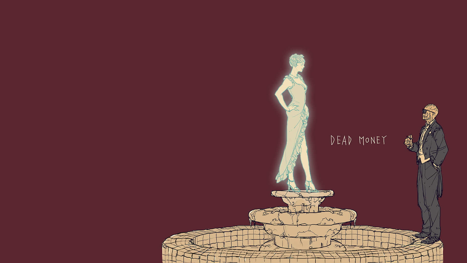 figurine, Dean Domino, sculpture, 1080P, representation, copy space, no people, female likeness, thumbs up, studio shot, indoors, craft, Fallout: New Vegas, HD Wallpaper