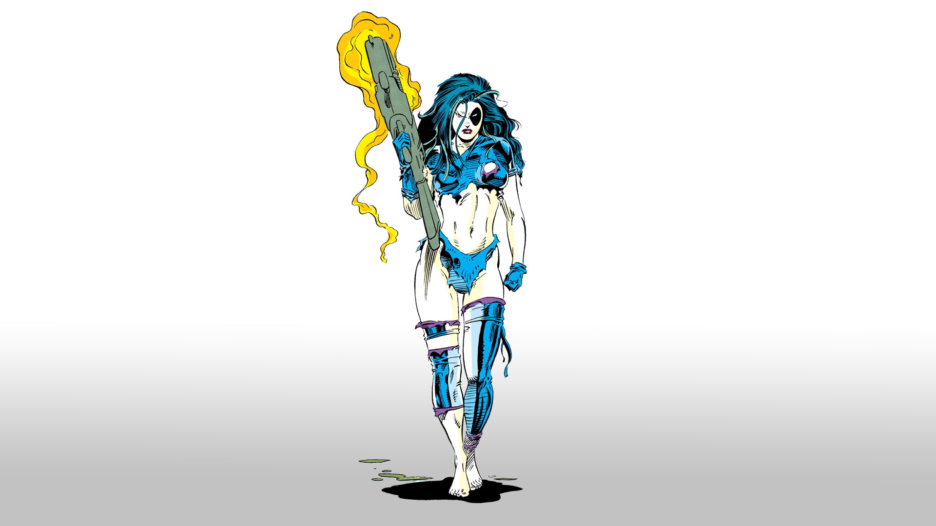 marvel, cartoon/comic, hd, white, 1080P, domino, HD Wallpaper