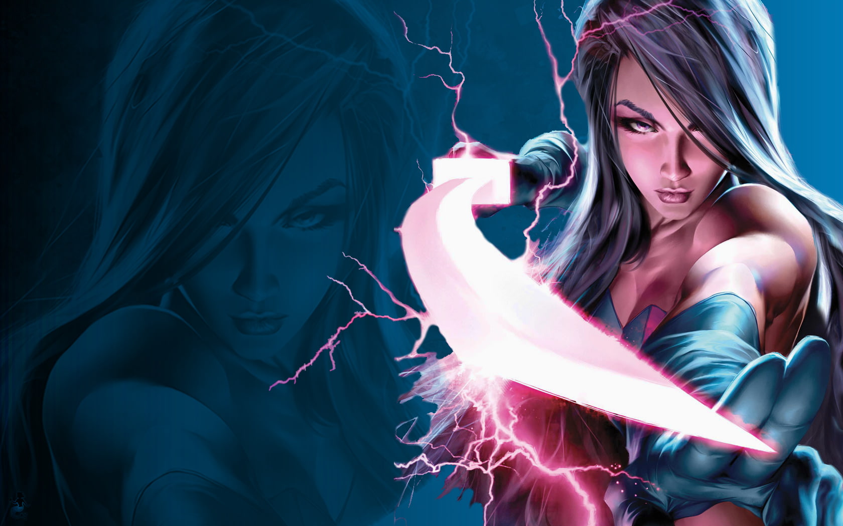 comics, 720P, marvel, psylocke, HD Wallpaper