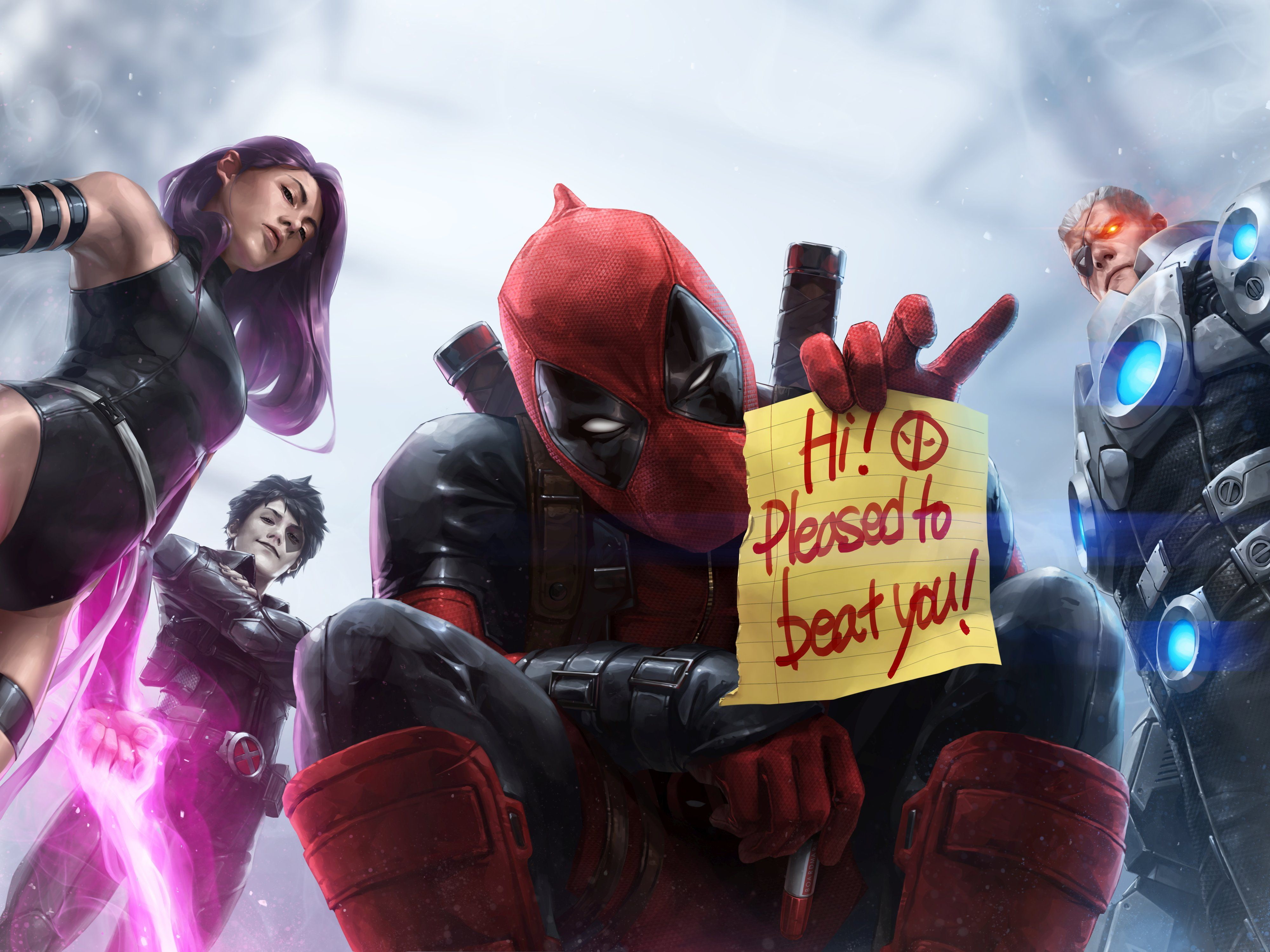 4K, Deadpool, 4K, MARVEL Future Fight, X-Force, HD Wallpaper
