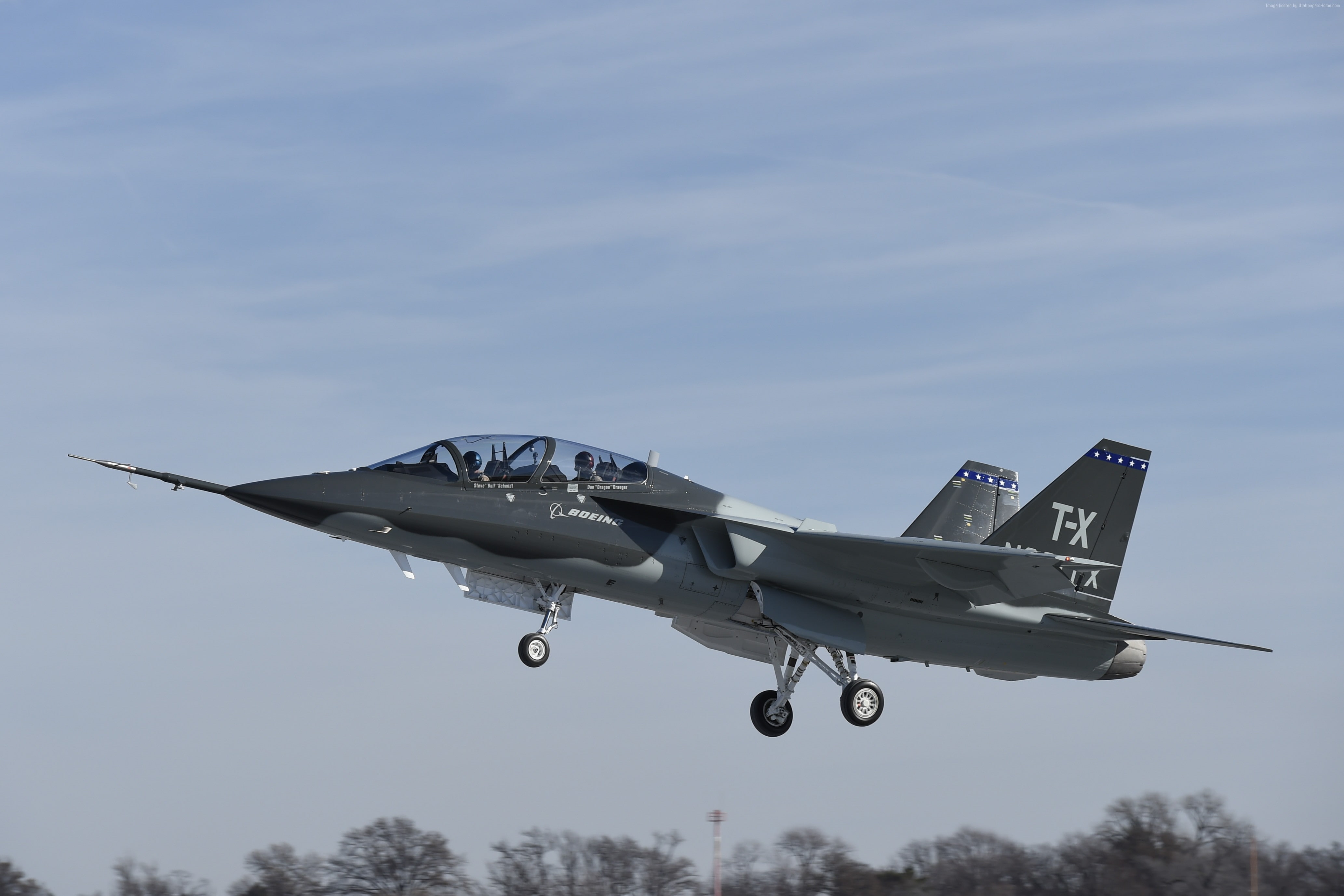 U.S. Air Force, 4K, fighter aircraft, Boeing T-X, HD Wallpaper