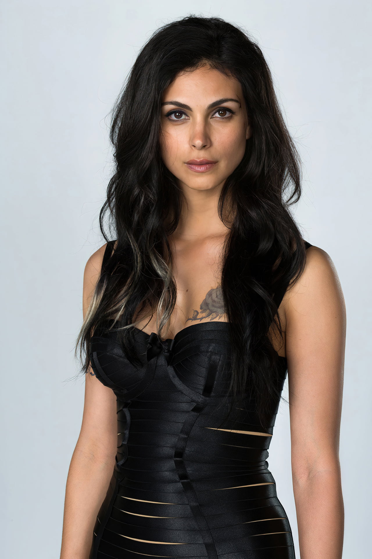1080P, tattoo, Morena Baccarin, Phone HD Wallpaper