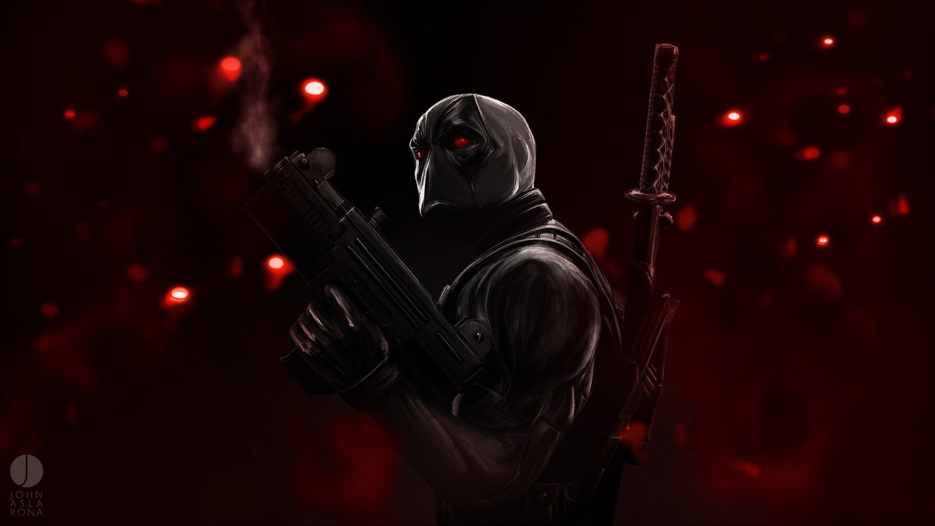 Deadpool, 1080P, Comics, black, Merc with a Mouth, HD Wallpaper