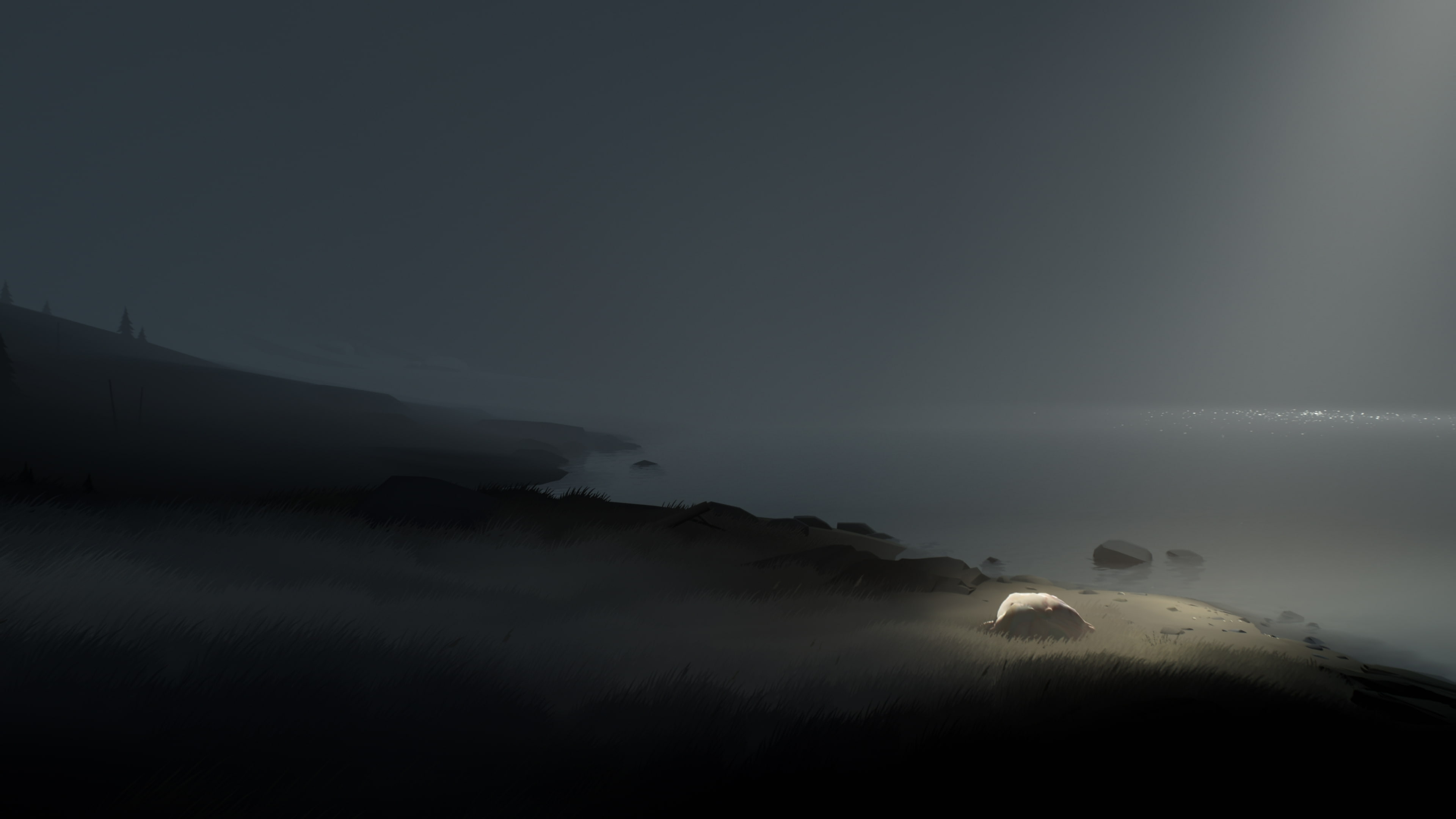 cold temperature, inside, idyllic, non-urban scene, hazy, landscape, fog, mountain, winter, sky, copy space, artwork, night, land, toon colors, scenics - nature, HD Wallpaper