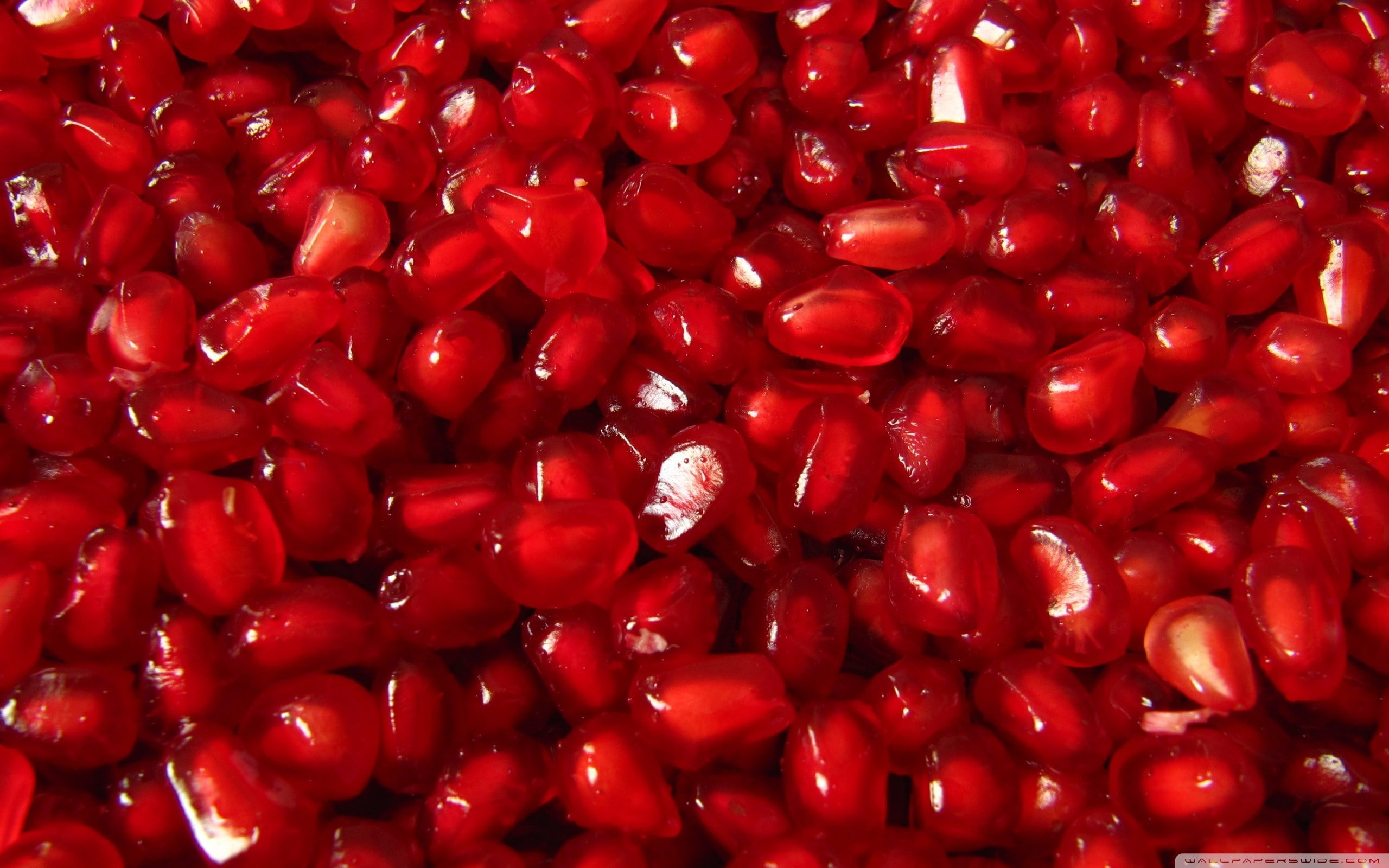 fresh, food, 2K, fruit, red, pomegranate, HD Wallpaper
