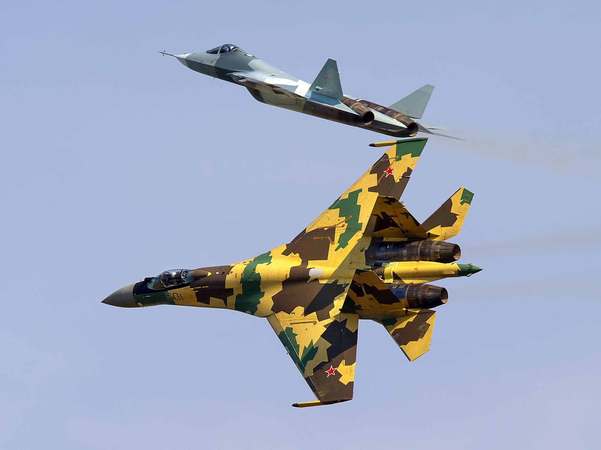 su-35, military, aircraft, 1080P, flight, t-50, fearless, fighter, aircraft planes, HD Wallpaper
