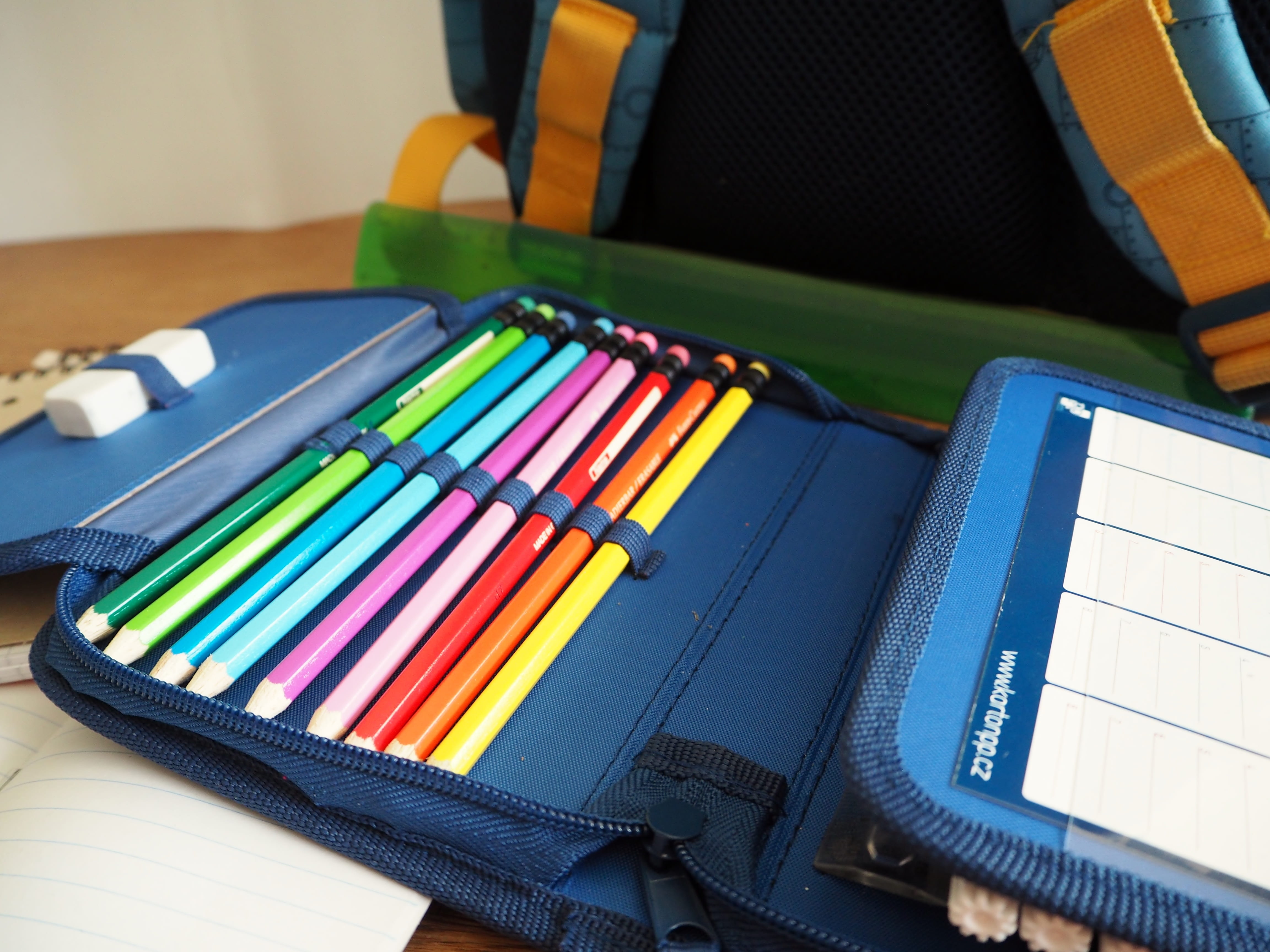 variation, art and craft equipment, colored pencil, table, school, pencil, focus on foreground, still life, school launch, indoors, large group of objects, HD Wallpaper