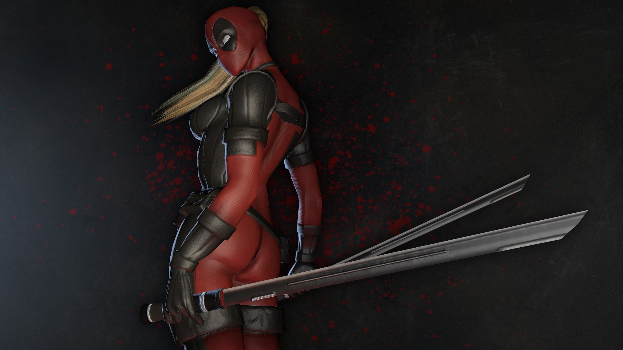 women, equipment, females, clothing, high heels, one person, indoors, studio shot, young women, technology, young adult, Lady Deadpool, holding, human representation, HD Wallpaper