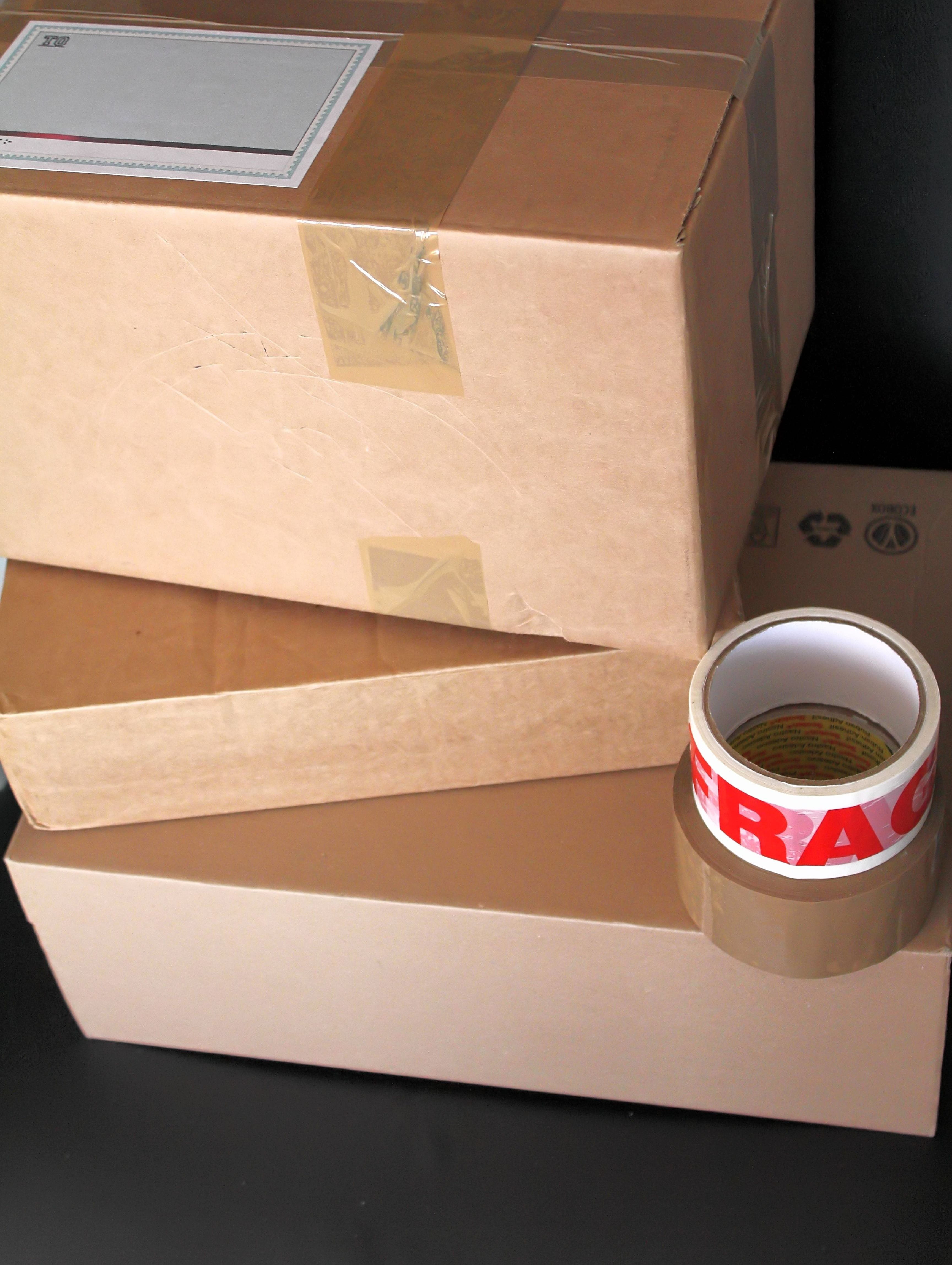 mail, adhesive tape, packing, container, carton, 4K, no people, gift, merchandise, pile, deliver, package, food and drink, send, cardboard box, still life, Phone HD Wallpaper
