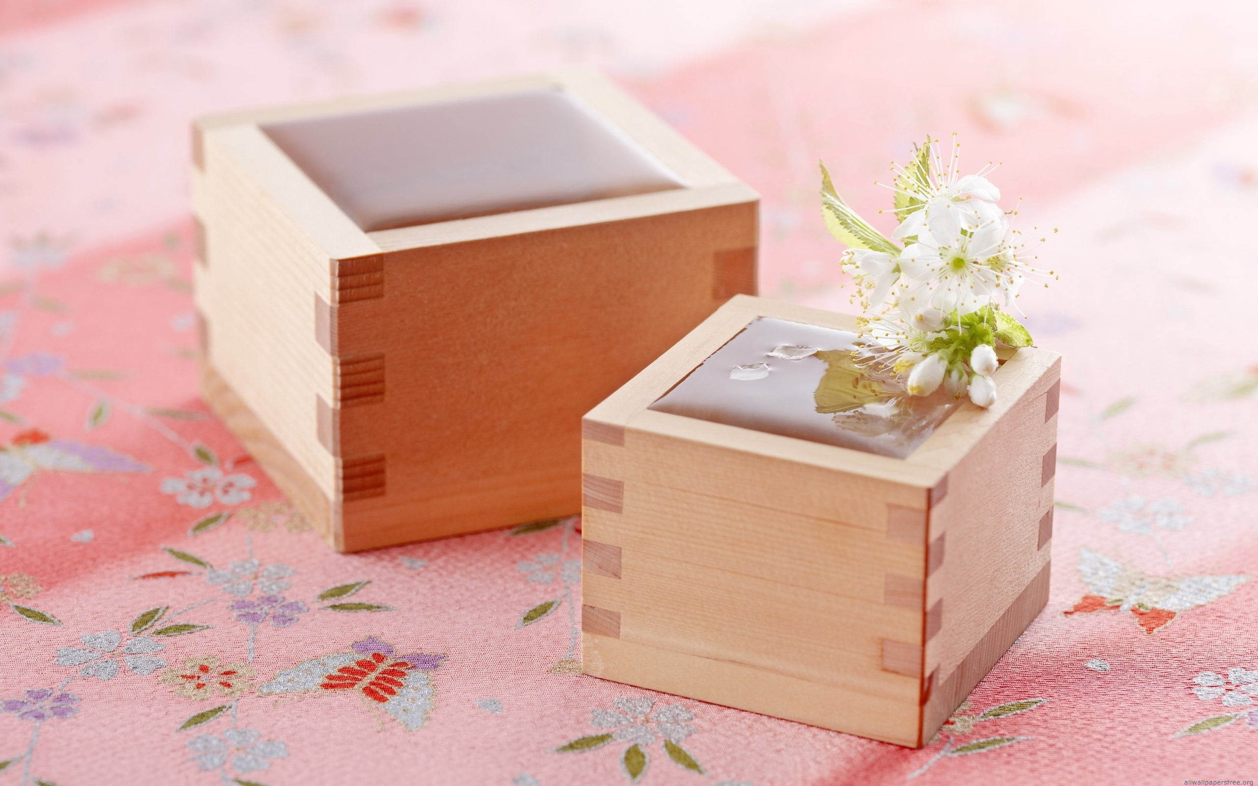 no People, still life, square, container, flowering plant, crate, focus on foreground, 2K, plant, backgrounds, pink color, floral pattern, cardboard, packing, HD Wallpaper