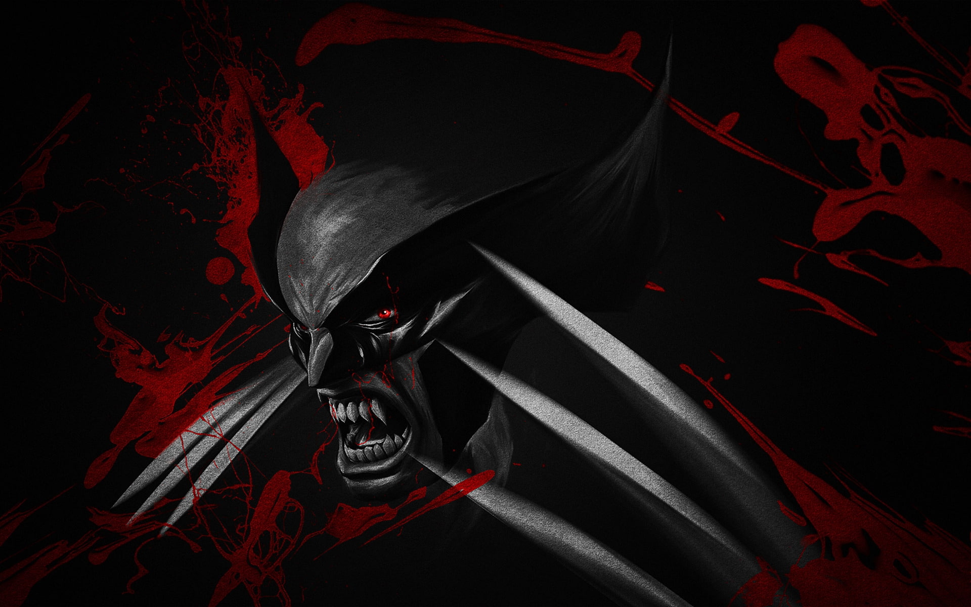 red, 1080P, black, wolverine, HD Wallpaper