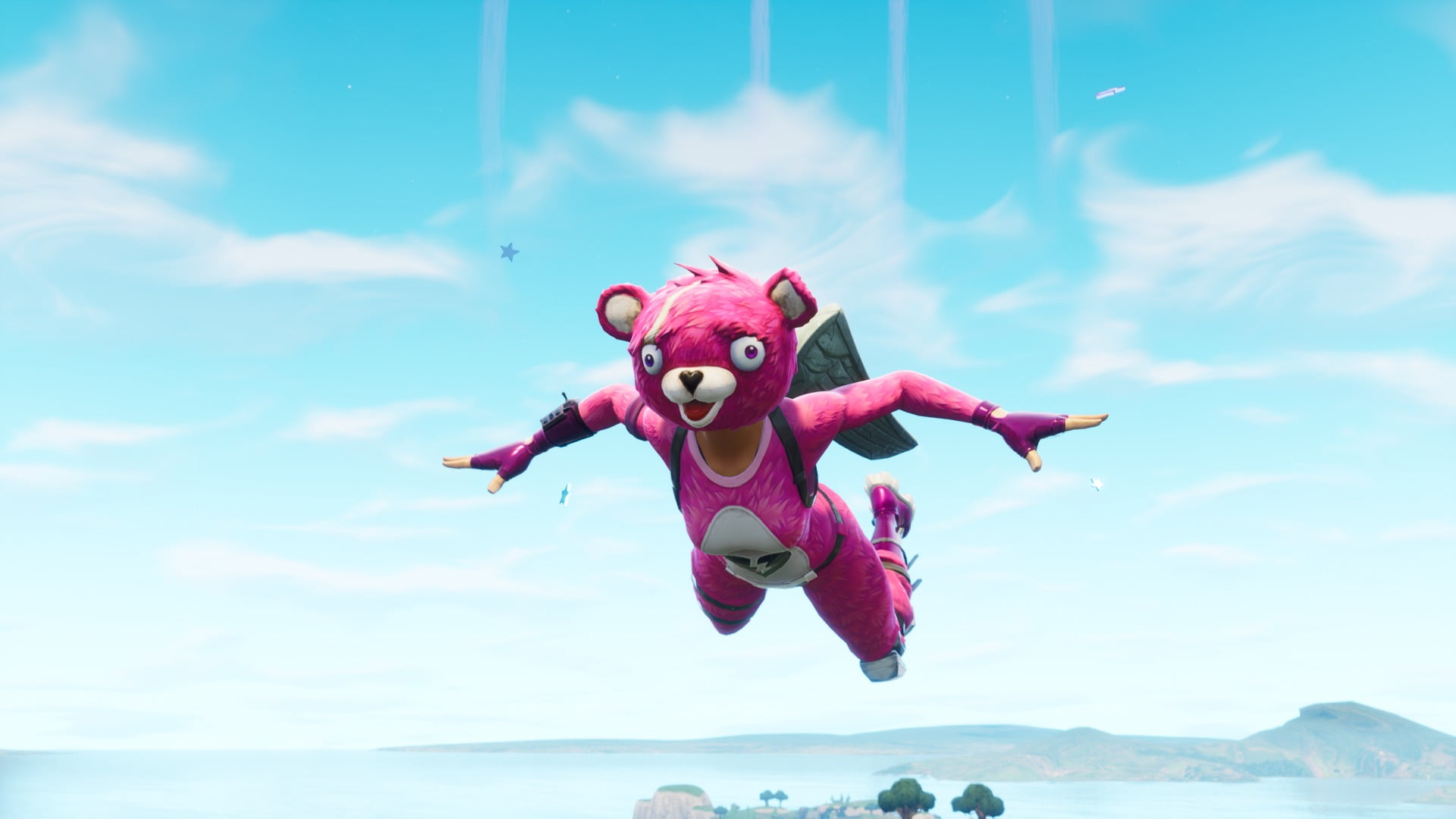 teddy bears, creativity, cloud - sky, day, video games, sea, no people, pink, close-up, 1080P, pink color, toy, art and craft, nature, representation, HD Wallpaper