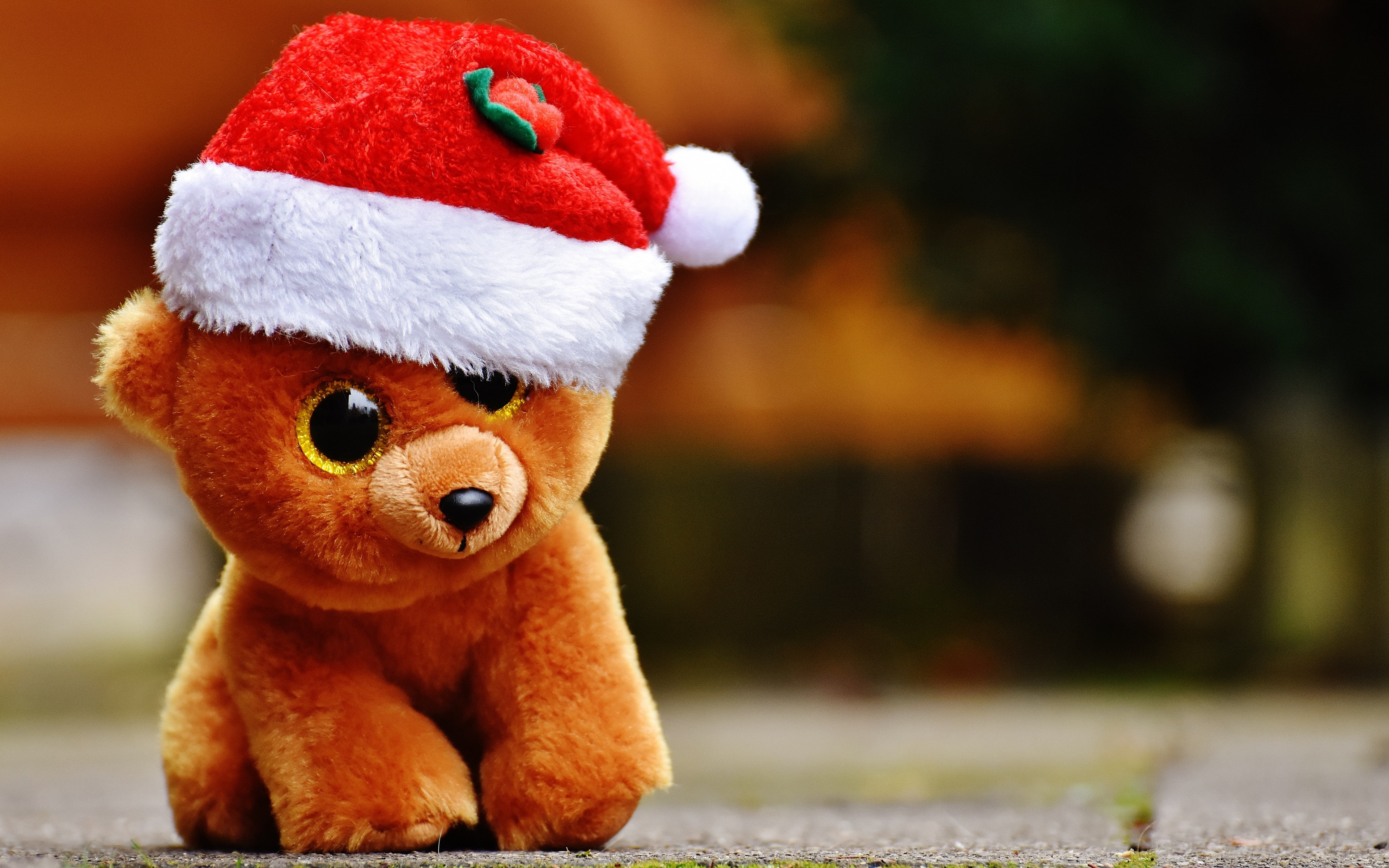 Download 3840x2400 toy, teddy bear backgrounds, toy, 4K, christmas, HD Wallpaper