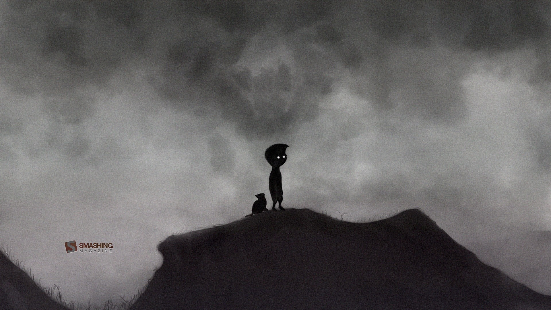 video games, limbo, silhouette, hd, illustration, person, 1080P, hill, HD Wallpaper
