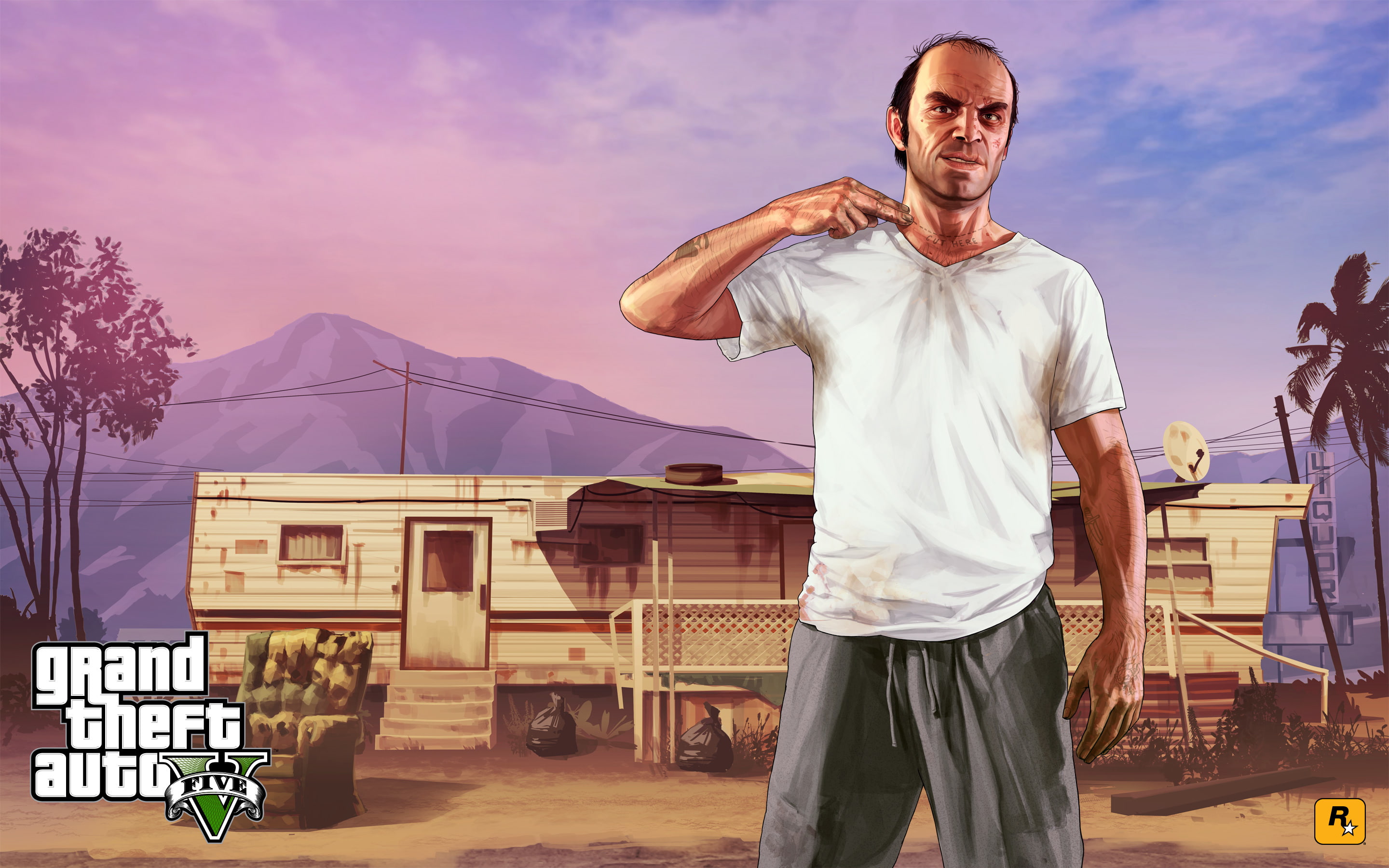 gta5, Trevor Phillips, the Bandini, addict, 2K, man, Grand Theft Auto V, HD Wallpaper