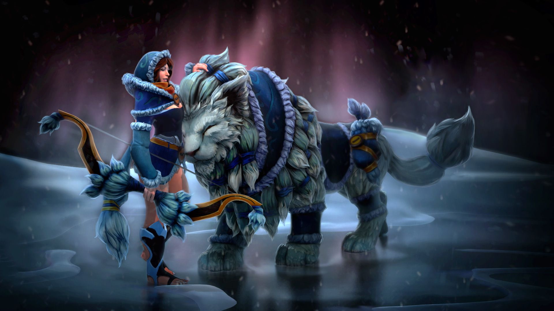 1080P, dota, mirana, snow, storm, huntress, art, princess, fantasy, HD Wallpaper