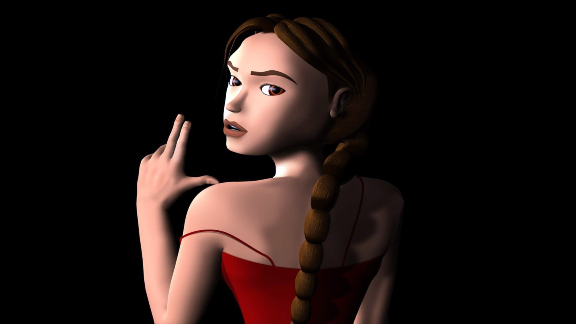beauty, one person, black background, human face, young women, indoors, headshot, fashion, women tomb raider lara croft tomb raider iv the last revelation, HD Wallpaper